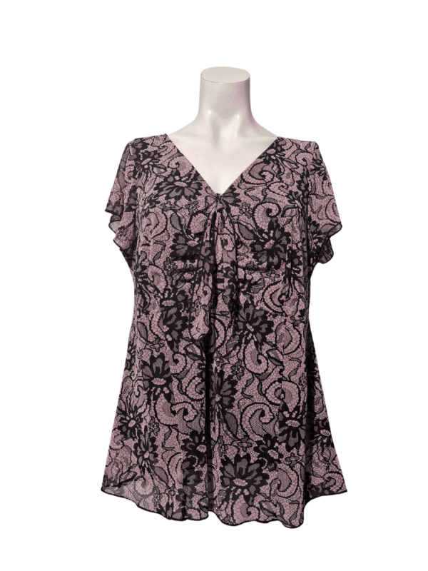 Rožinė raštuota NATALIA palaidinė, L