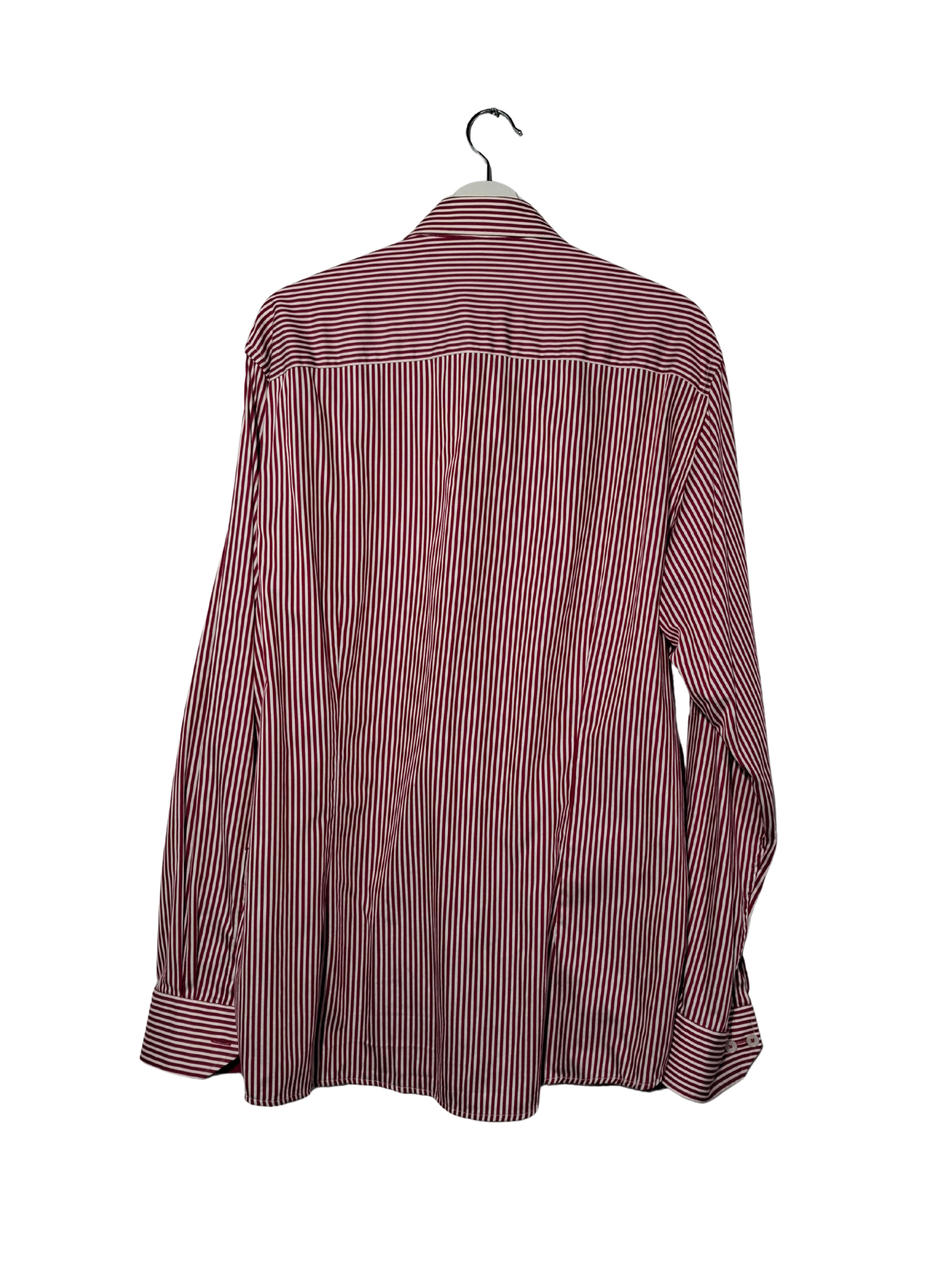 Raudoni dryžuoti DRESSMANN marškiniai, XL