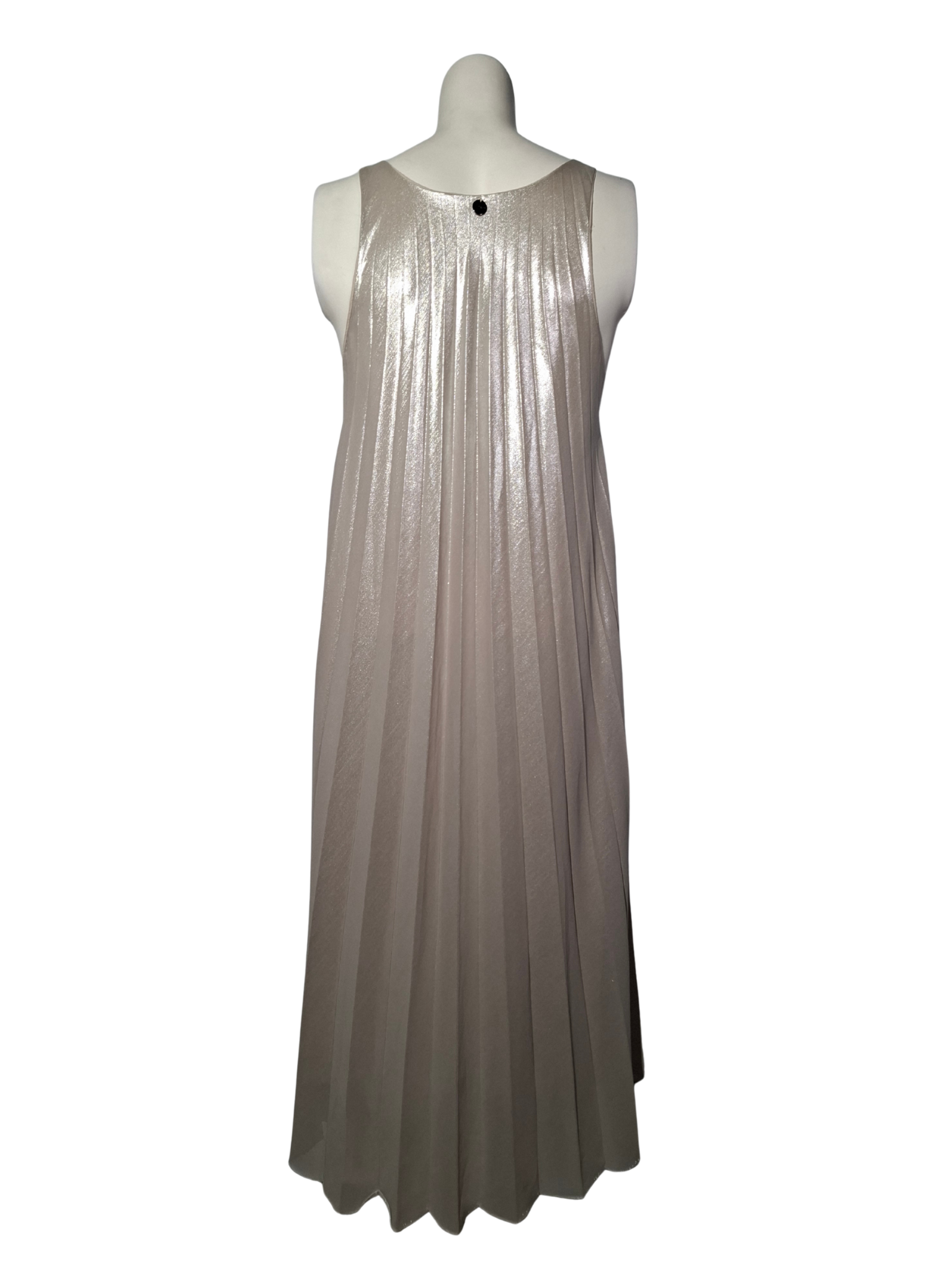 Kreminės spalvos blizgi TENSIONE IN suknelė, M