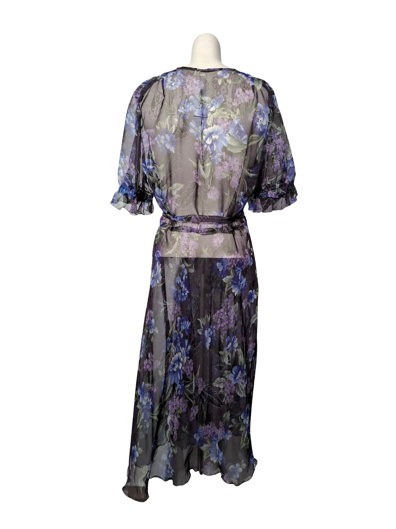 Violetinė gėlėta suknelė, L