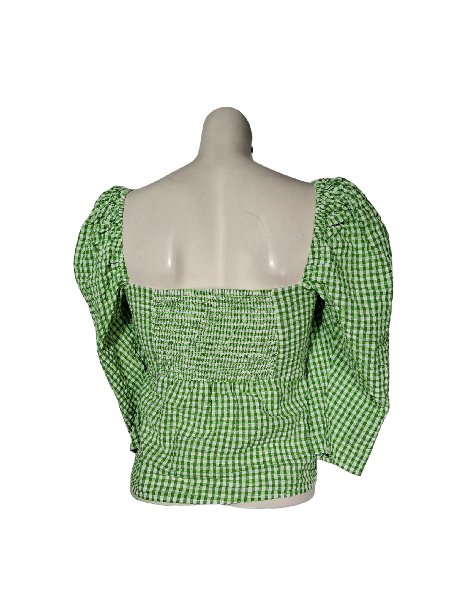 Žalia languota MANGO palaidinė, S