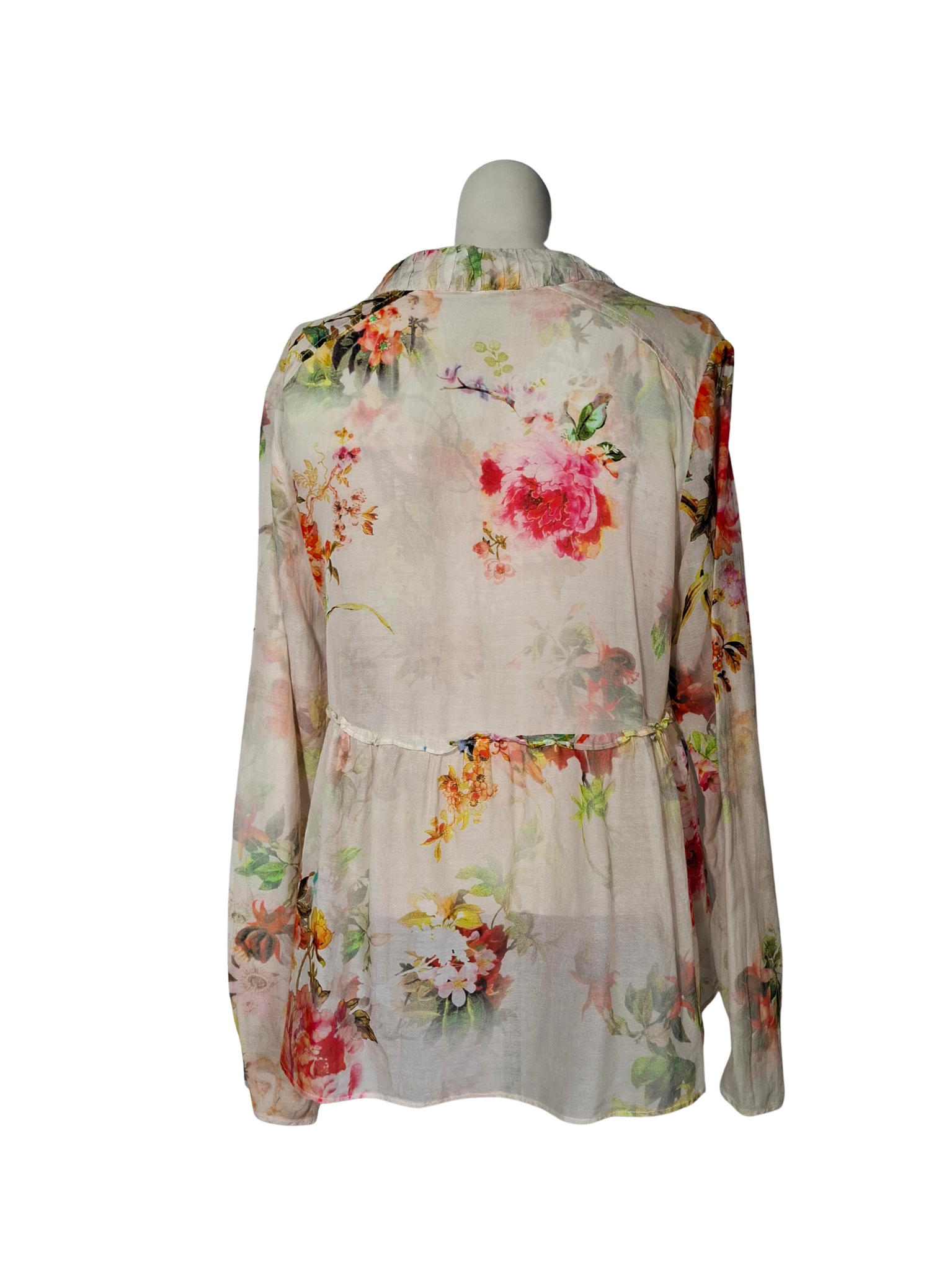 Įvairiaspalvė gėlėta palaidinė, L