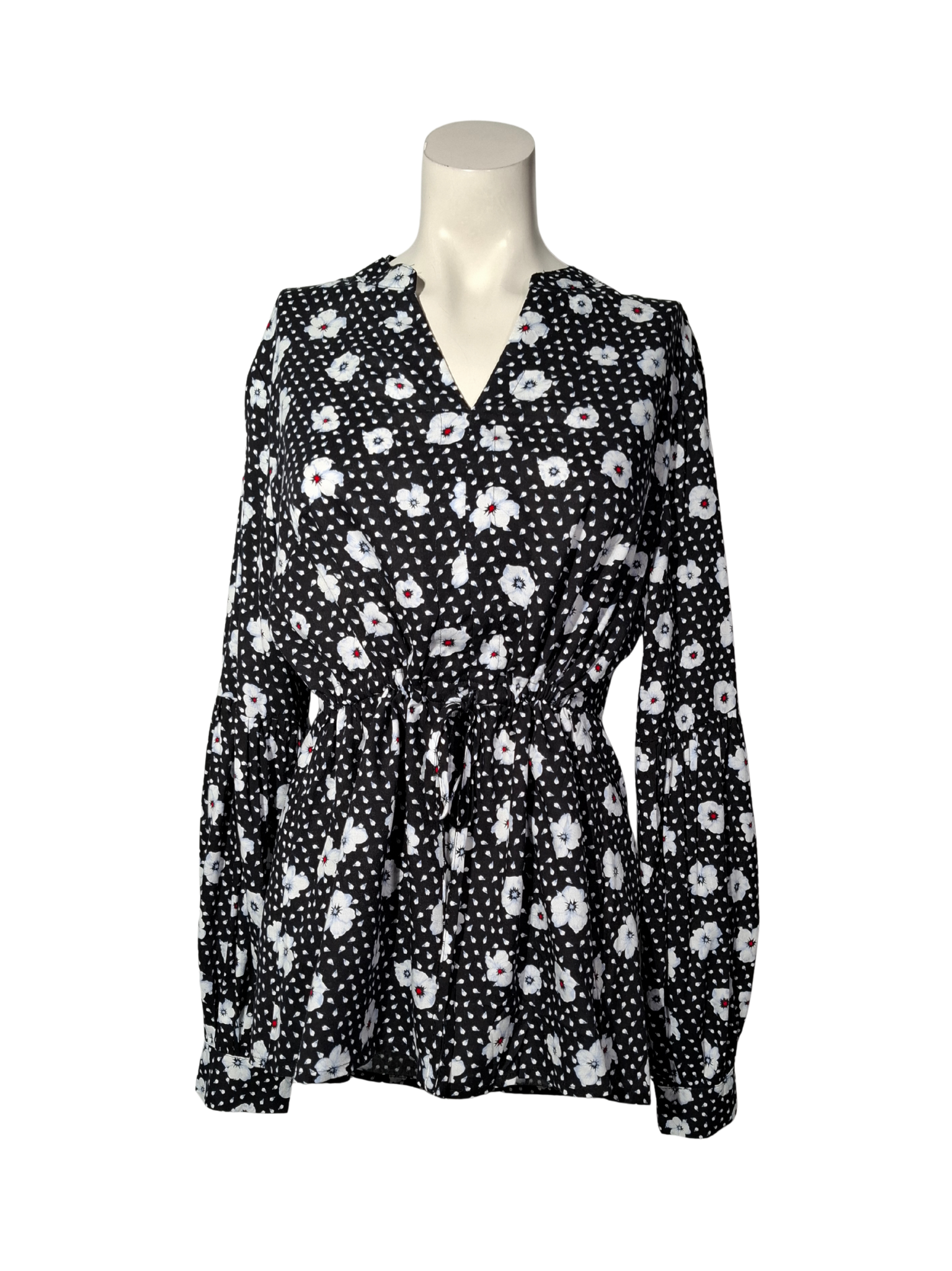 Juoda gėlėta BELOVED palaidinė, XL