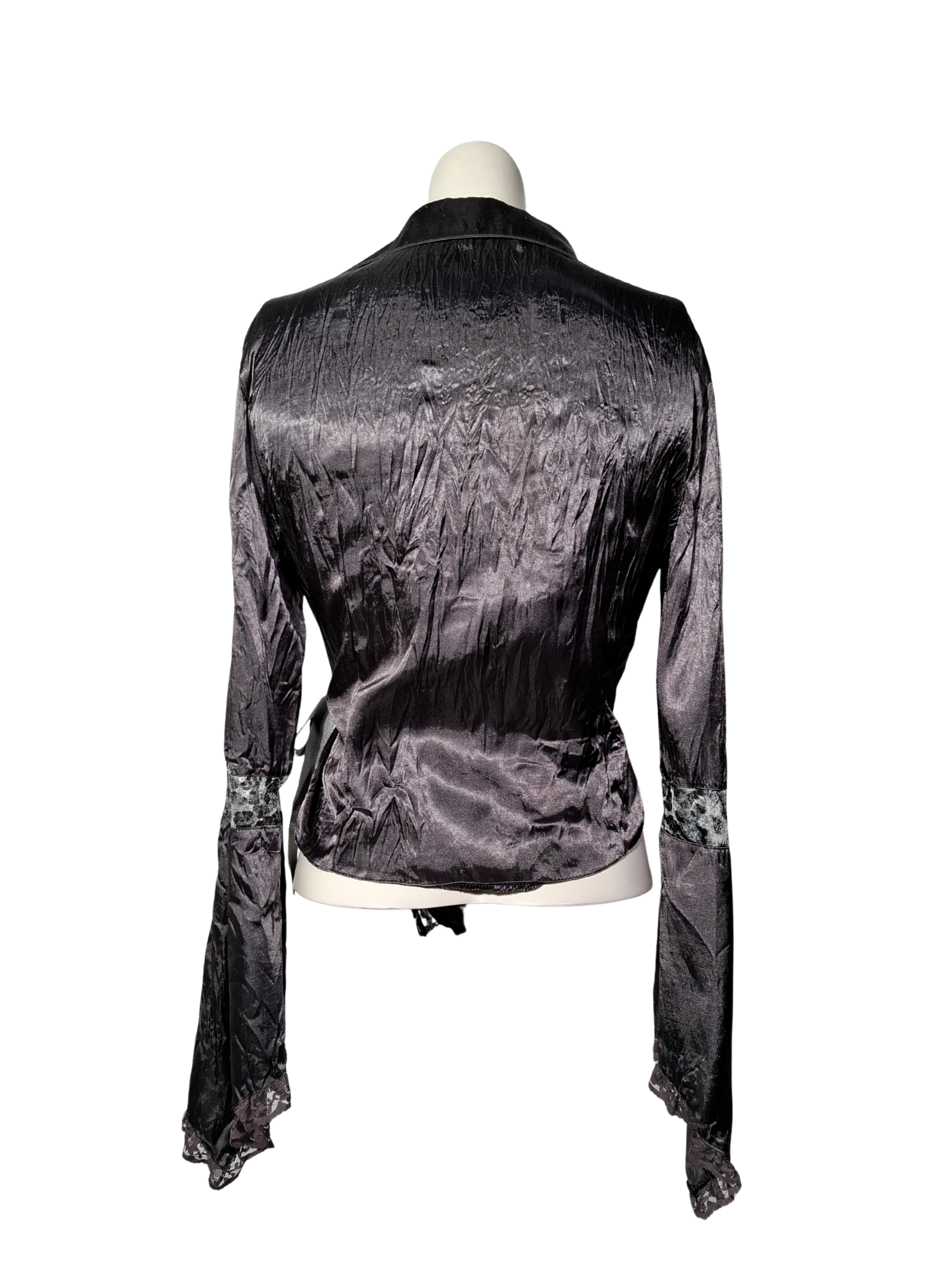 Tamsiai pilka raštuota PRIMATO palaidinė, L