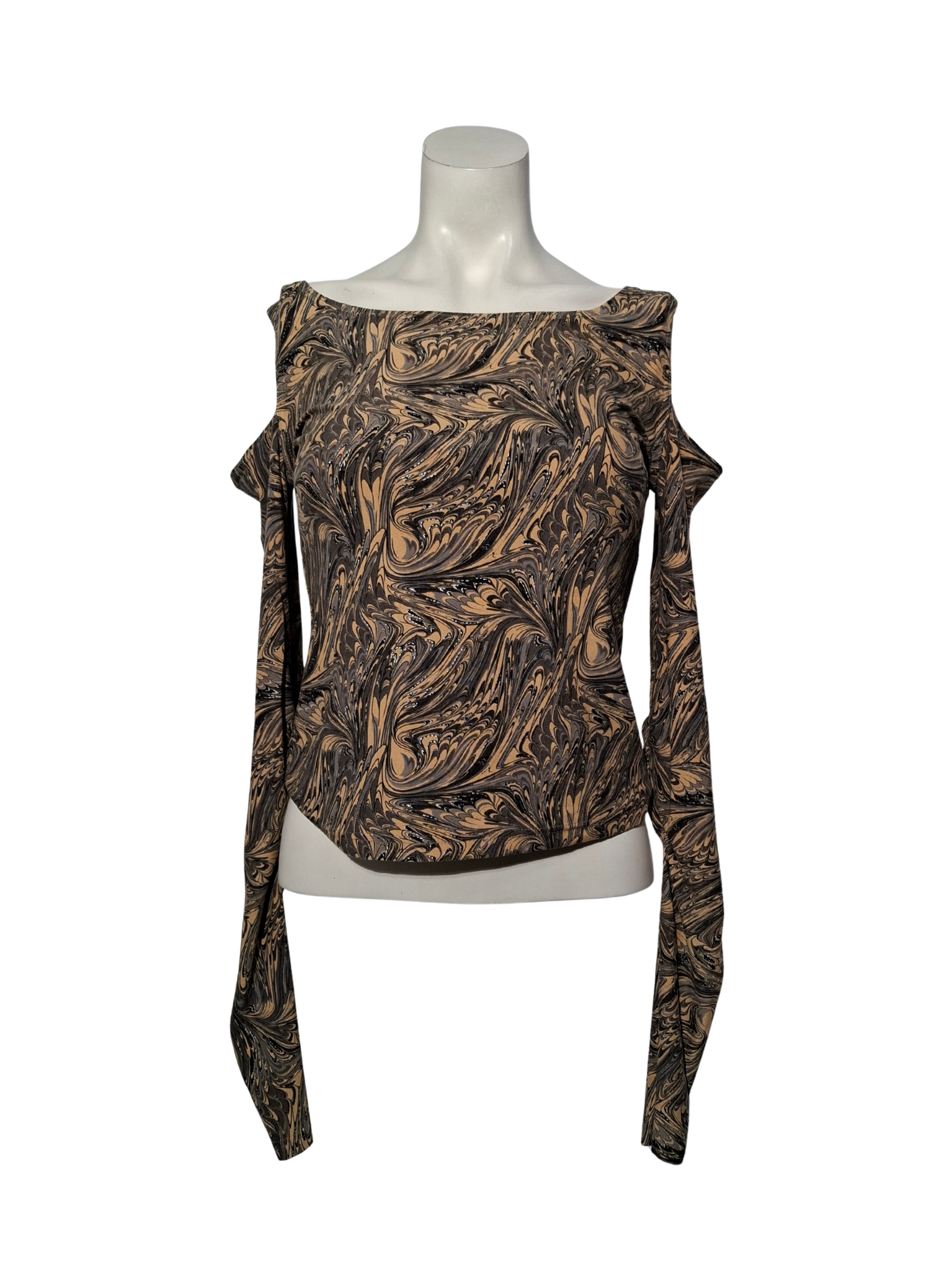 Įvairiaspalvė raštuota palaidinė, S