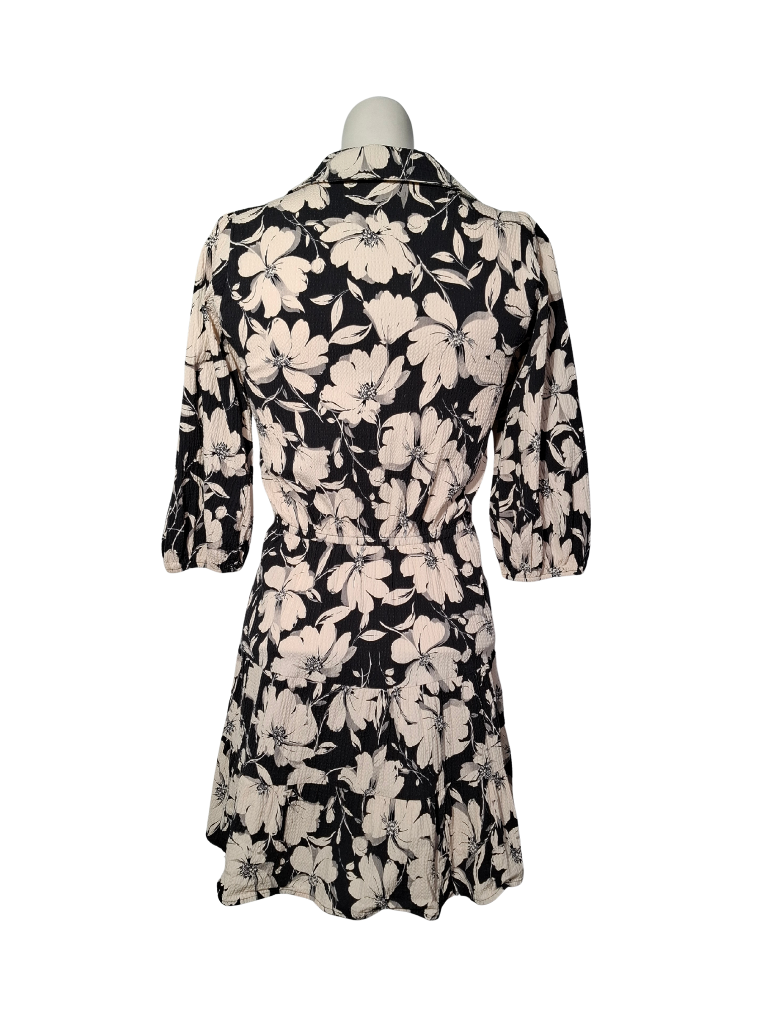 Juoda gėlėta ZARA suknelė, XS