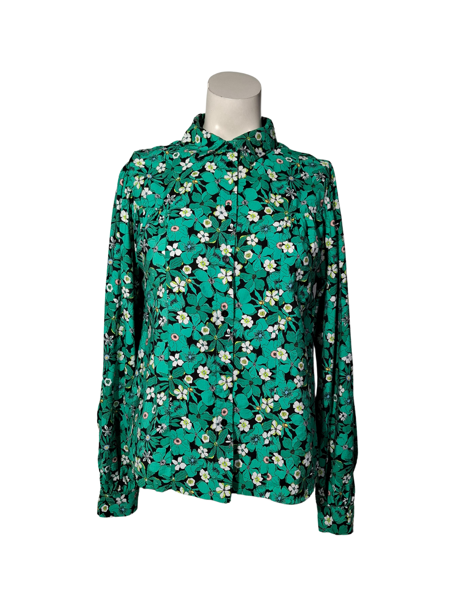 Žali gėlėti ONLY marškiniai, XS