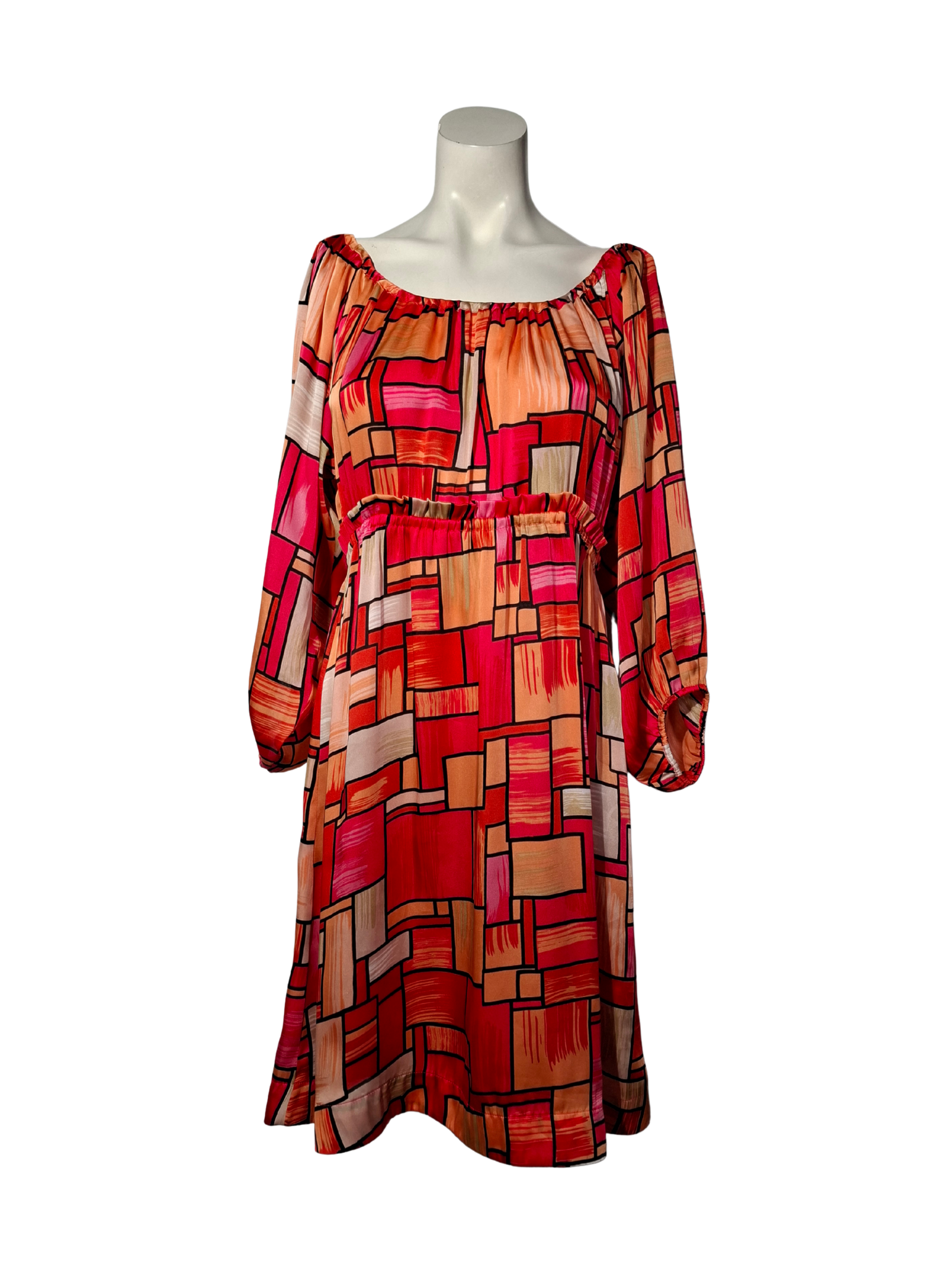 Įvairiaspalvė raštuota H&M suknelė, M