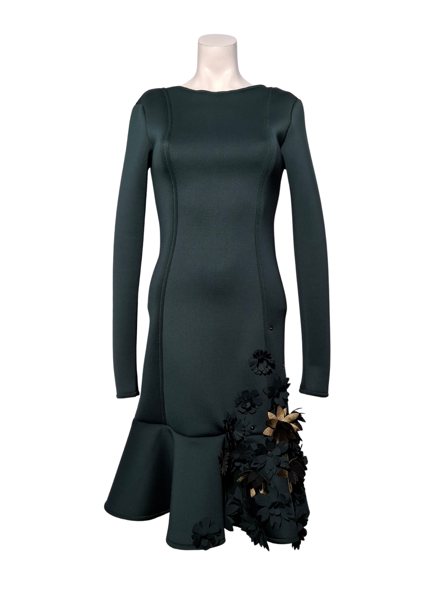 Proginė ROTARU PERLIUKAI tamsiai žalia midi suknelė, S