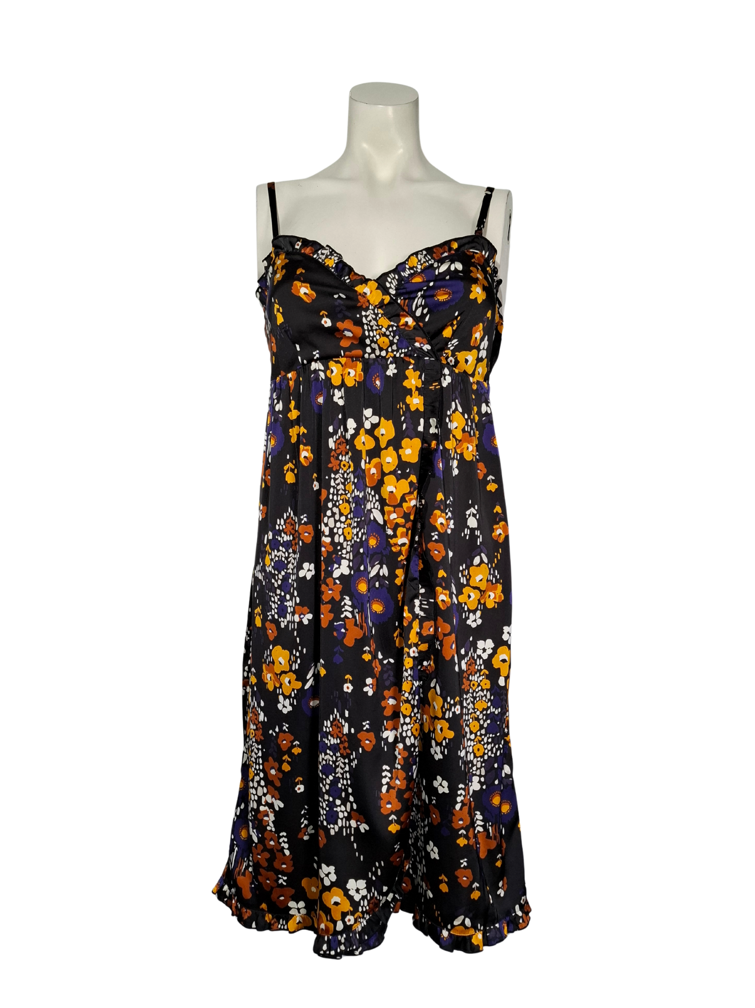 Įvairiaspalvė gėlėta H&M suknelė, S