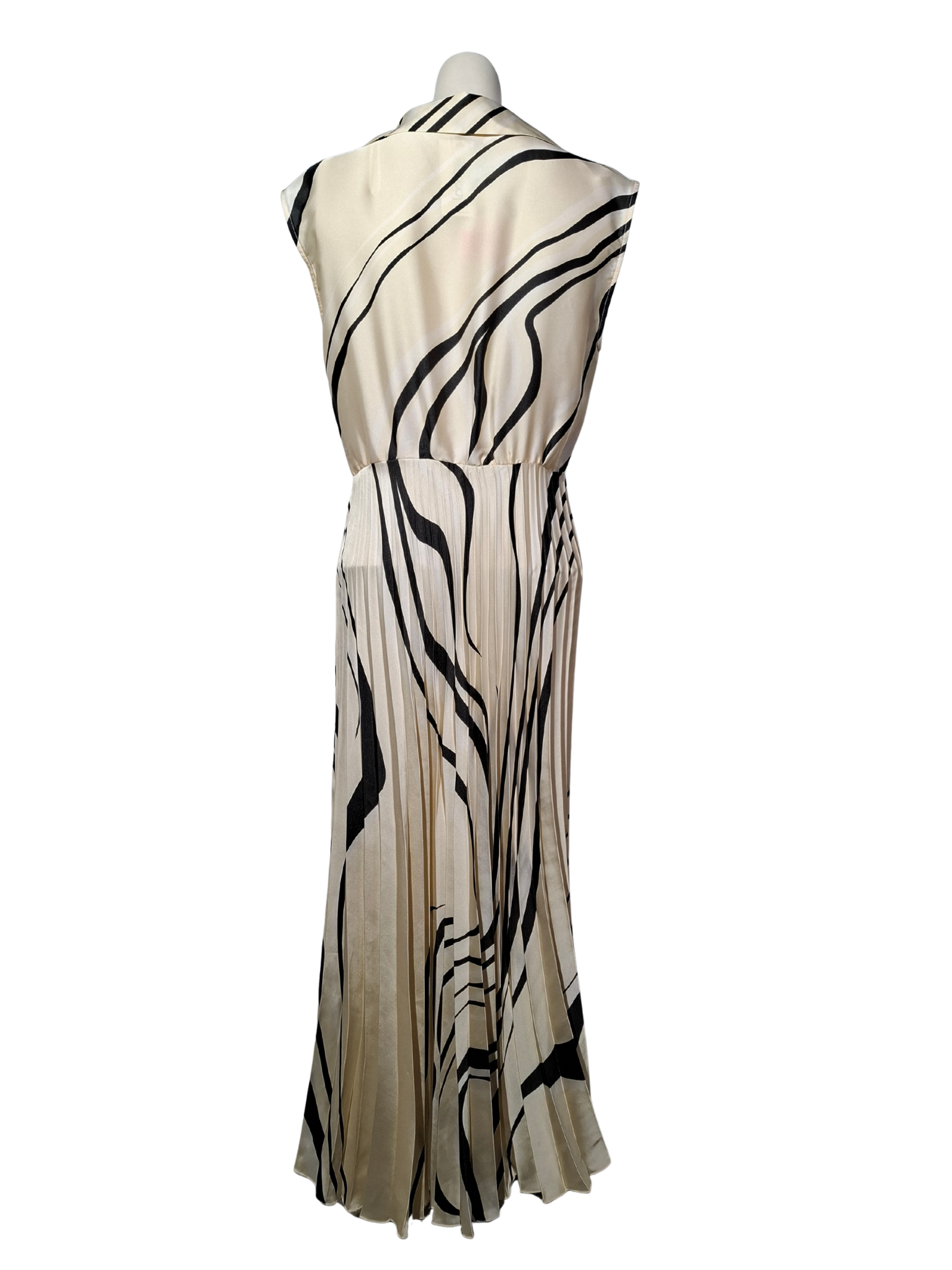 Kreminės spalvos raštuota MANGO suknelė, NAUJA, S