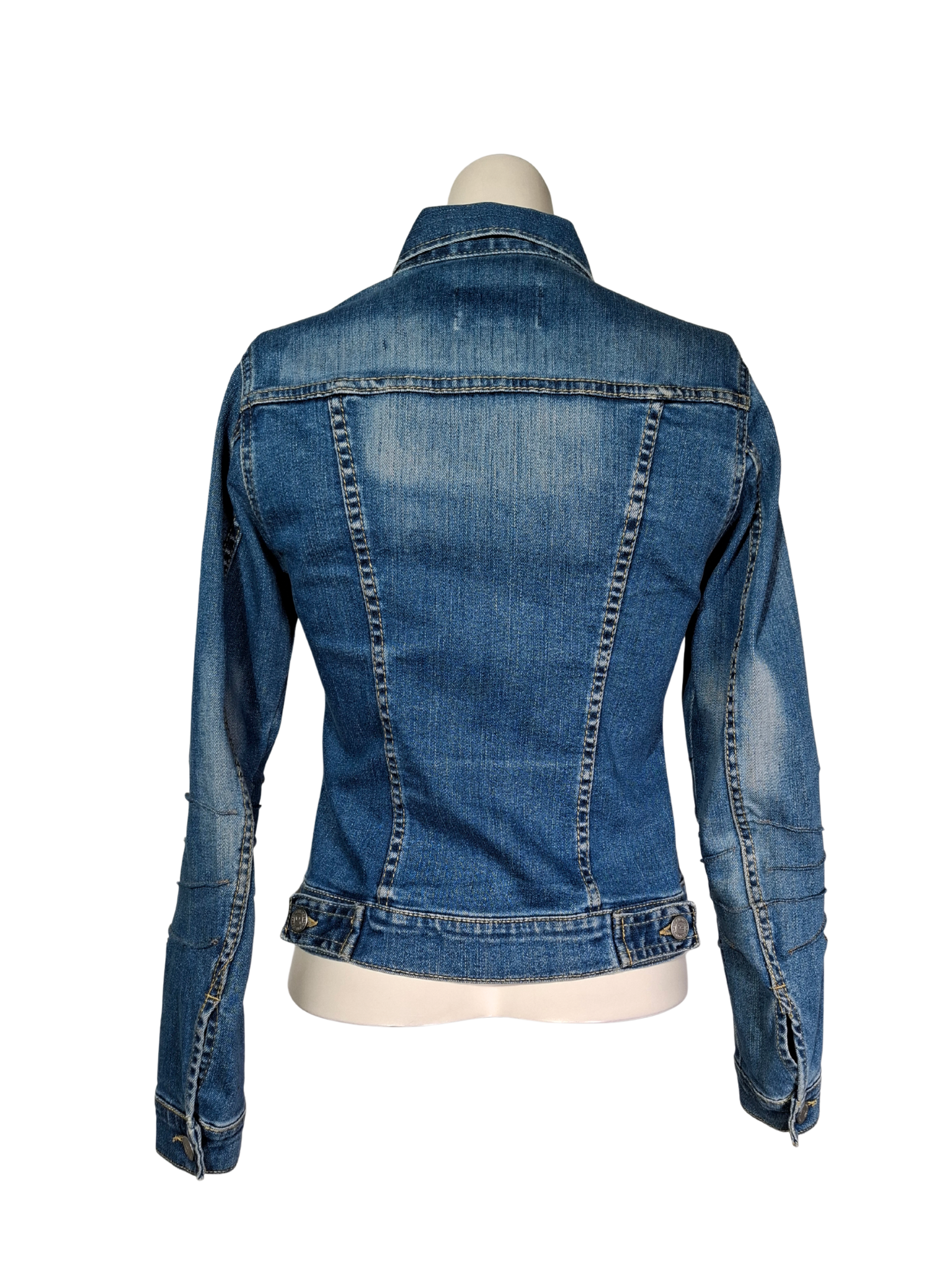 Upcycled by LOOPTEX mėlynas džinsinis švarkas, S