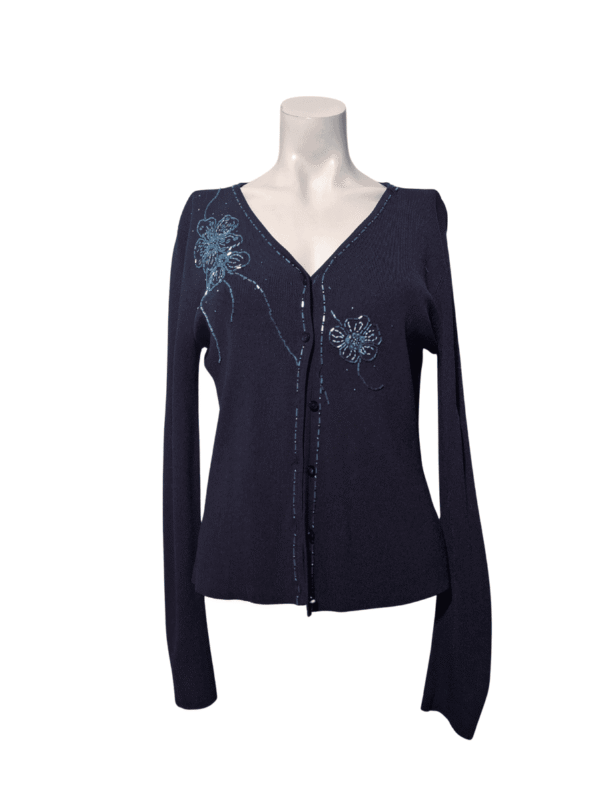 Tamsiai mėlynas ESSENTIALS megztinis, M