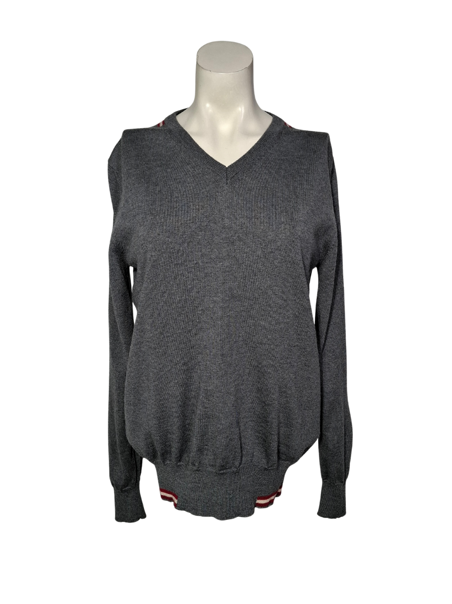 Pilkas vilnonis BALLY megztinis, S