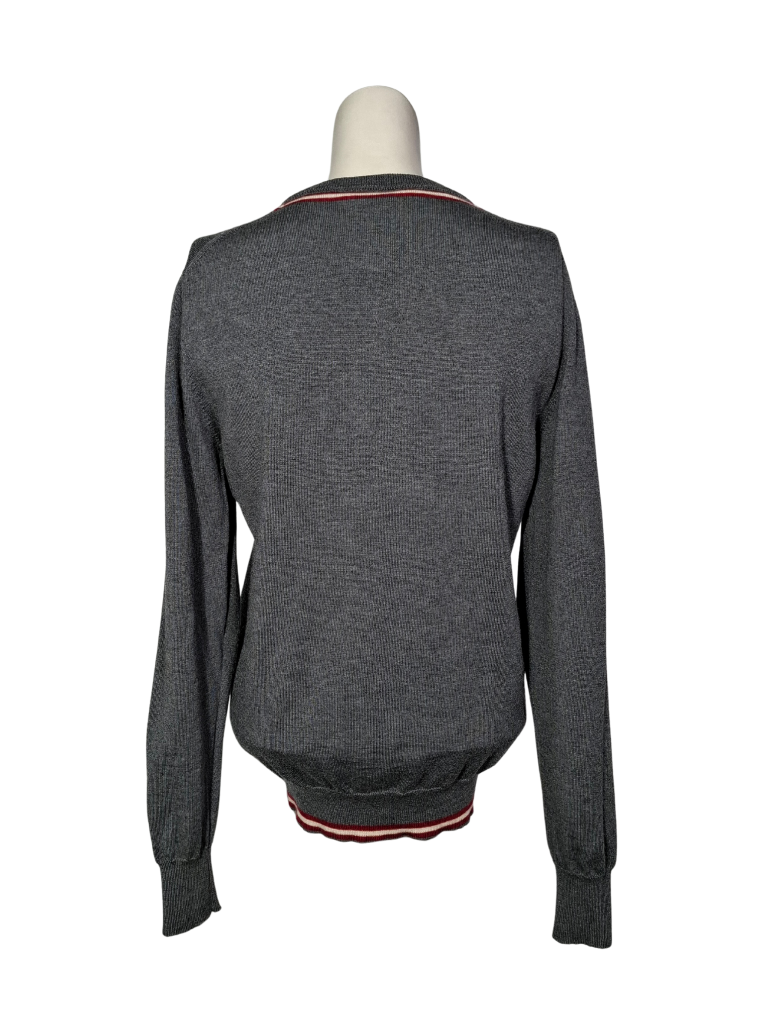 Pilkas vilnonis BALLY megztinis, S