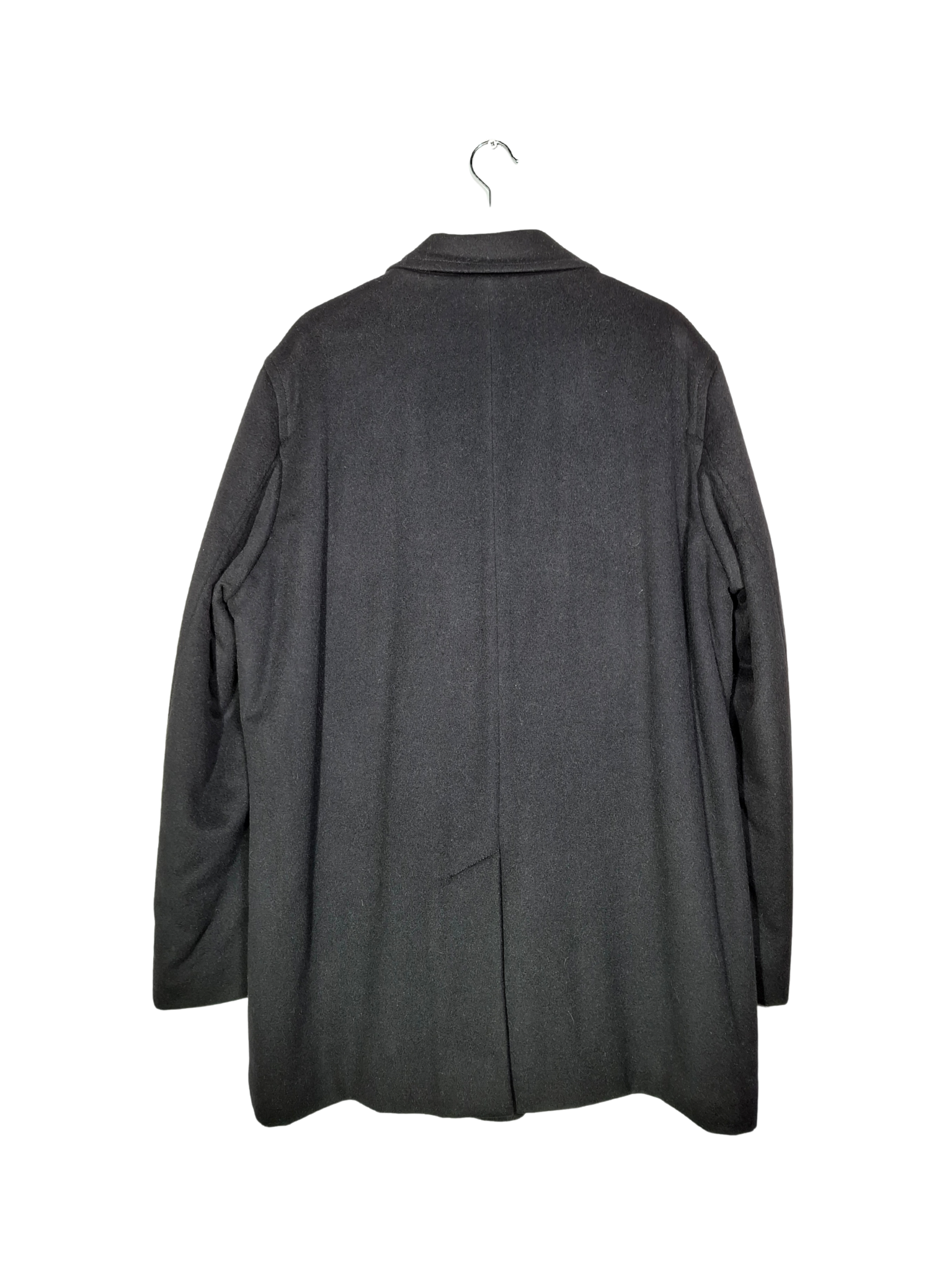 Juodas vilnonis HUGO BOSS paltas su kašmyru, XL