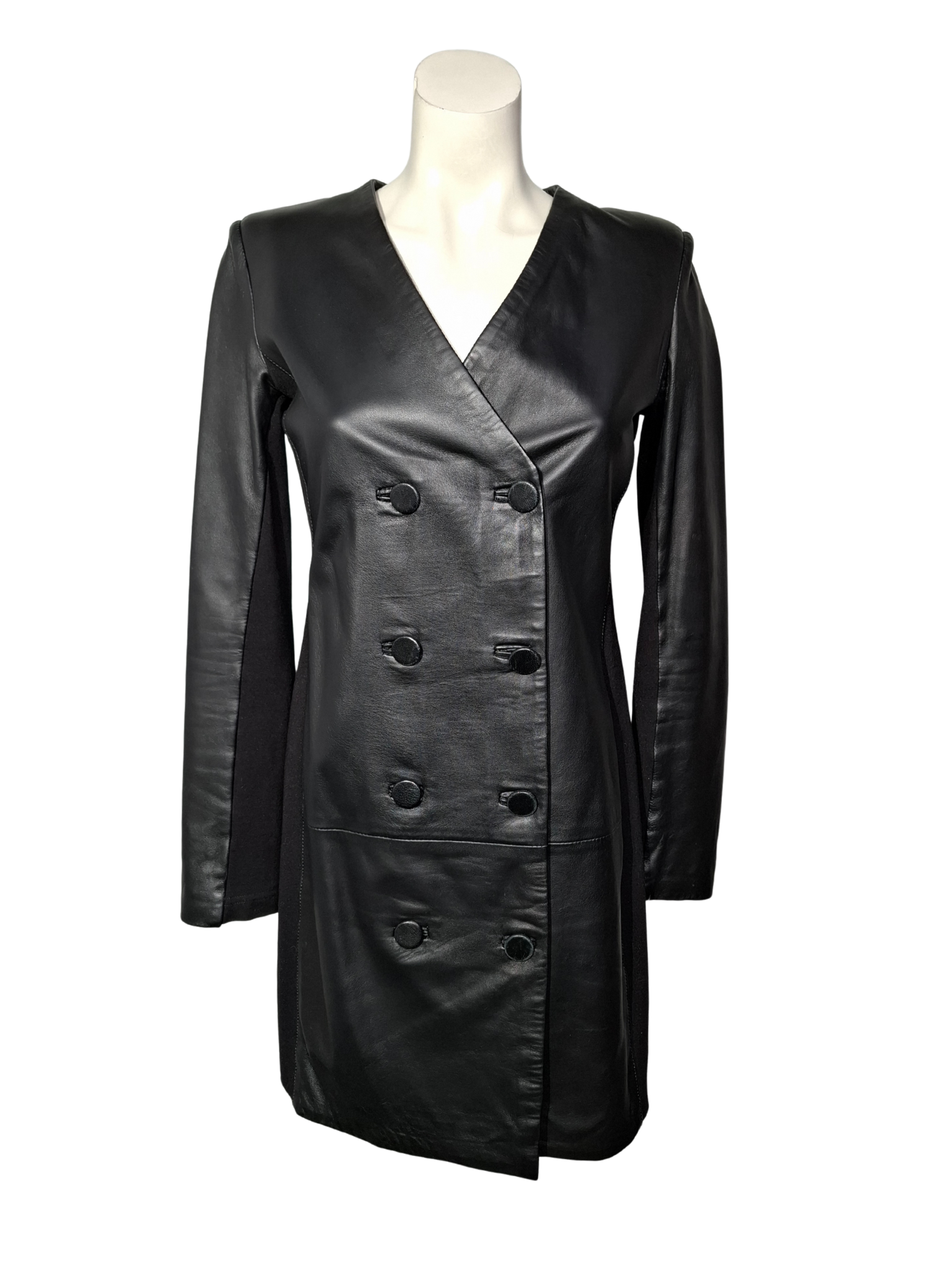 Juoda odinė IMPERIAL suknelė, M