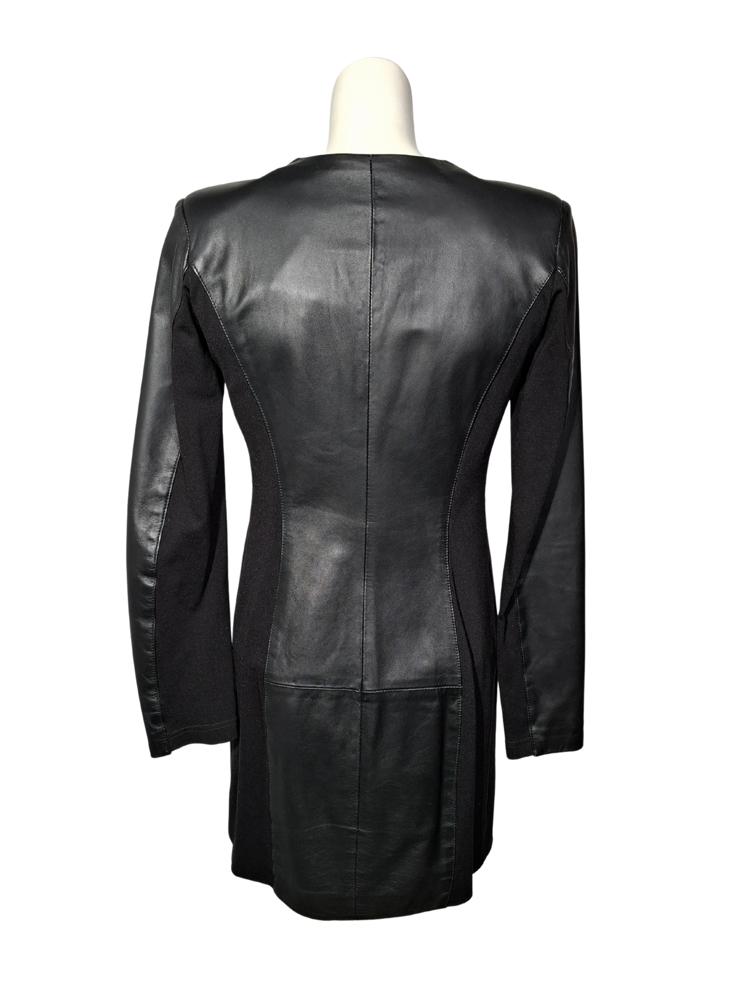 Juoda odinė IMPERIAL suknelė, M