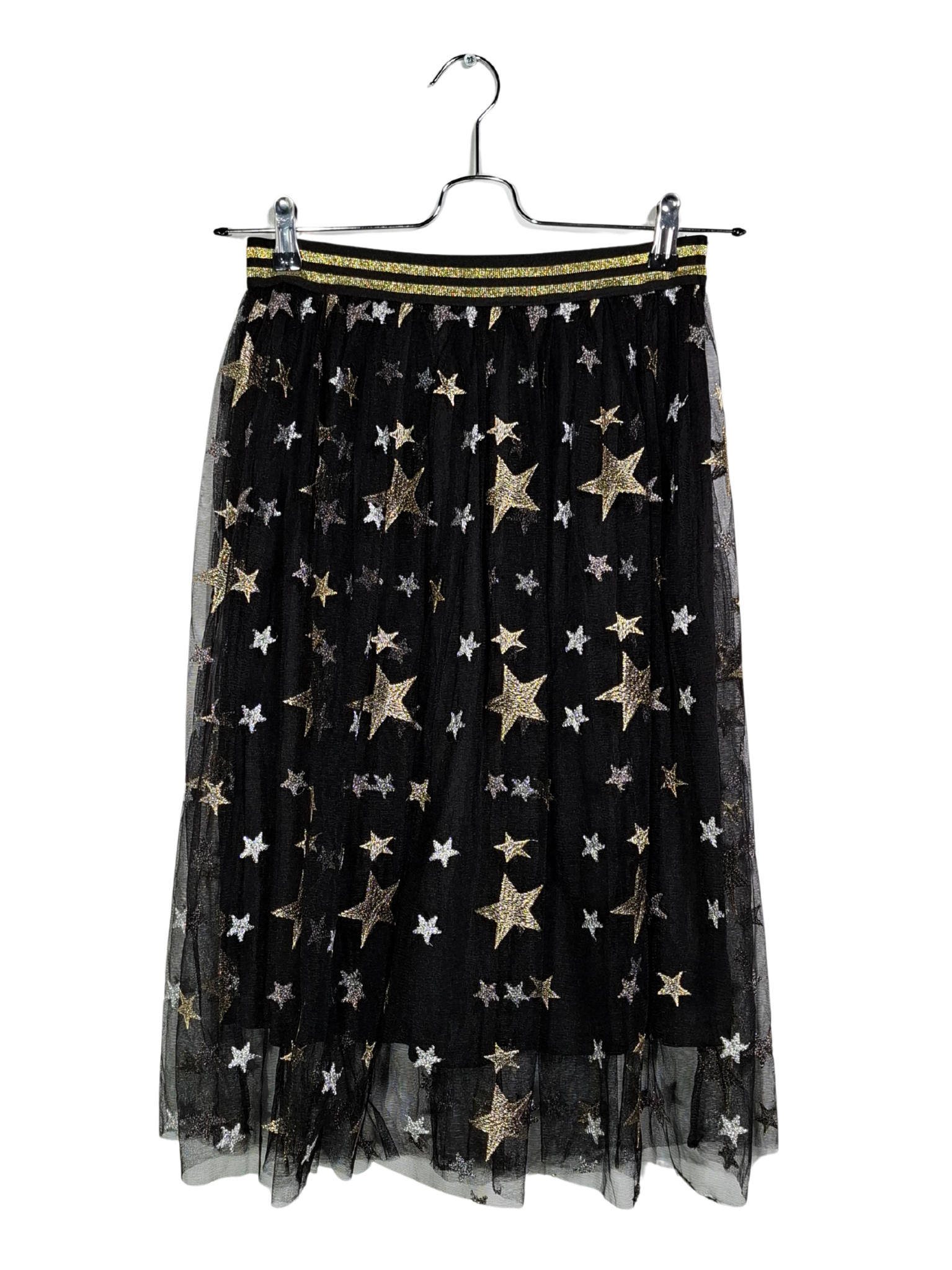 Juodas blizgus ELLOS sijonas, M