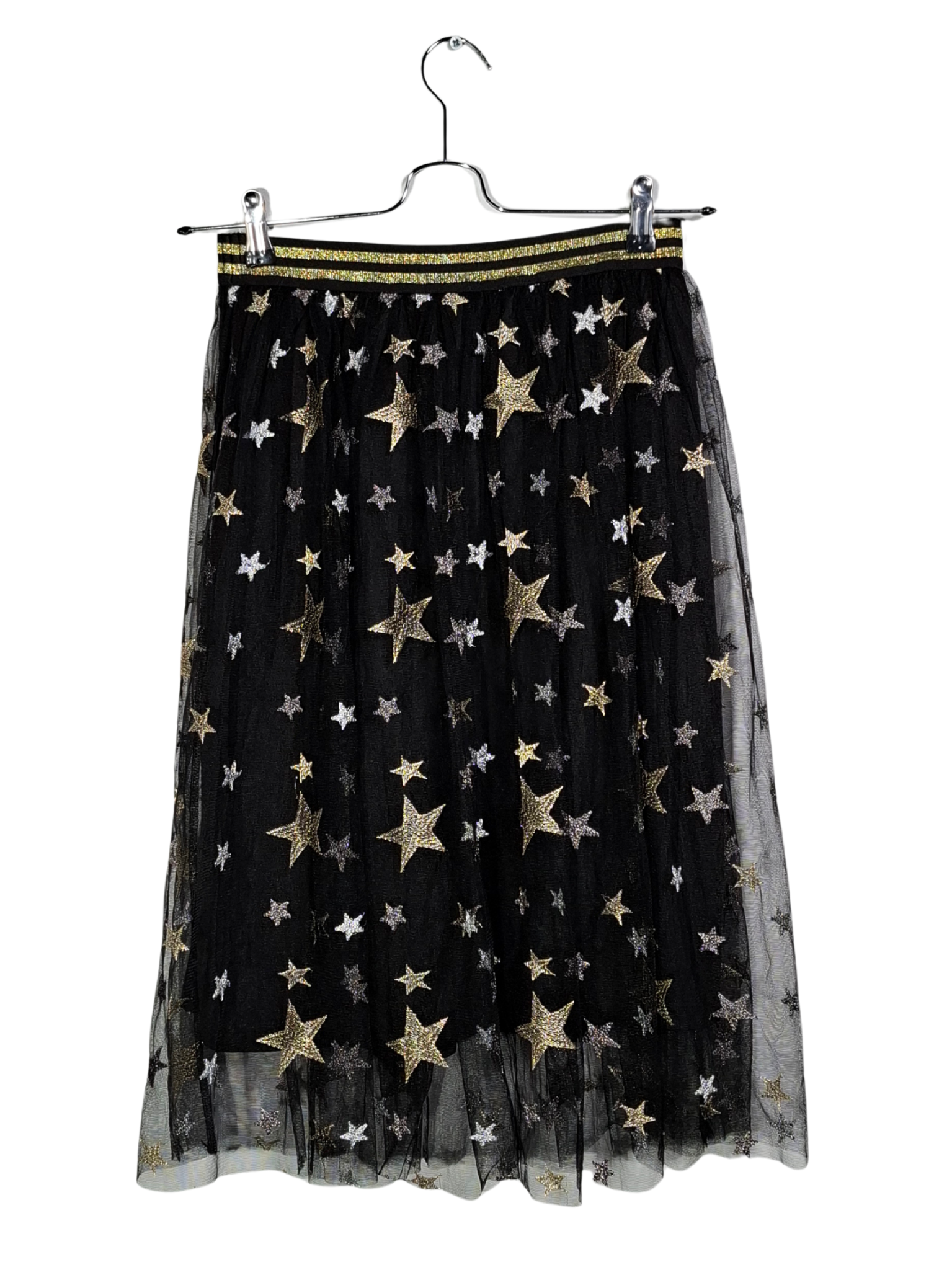 Juodas blizgus ELLOS sijonas, M