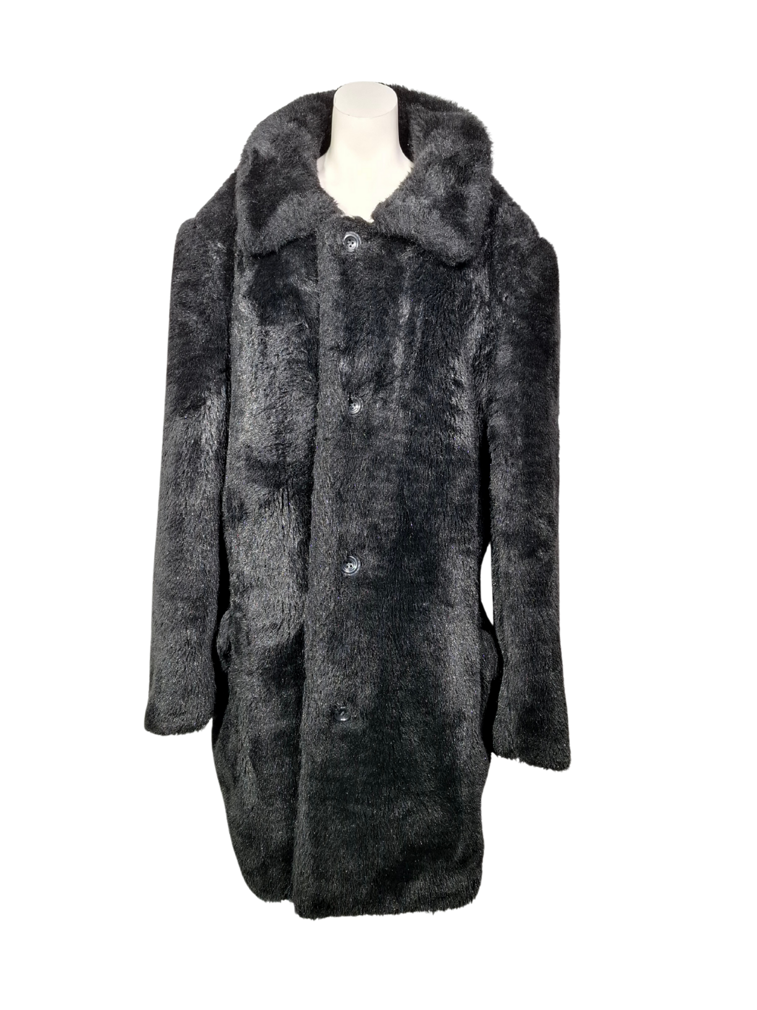 Juodi vintažiniai SPALIS kailiniai, XL