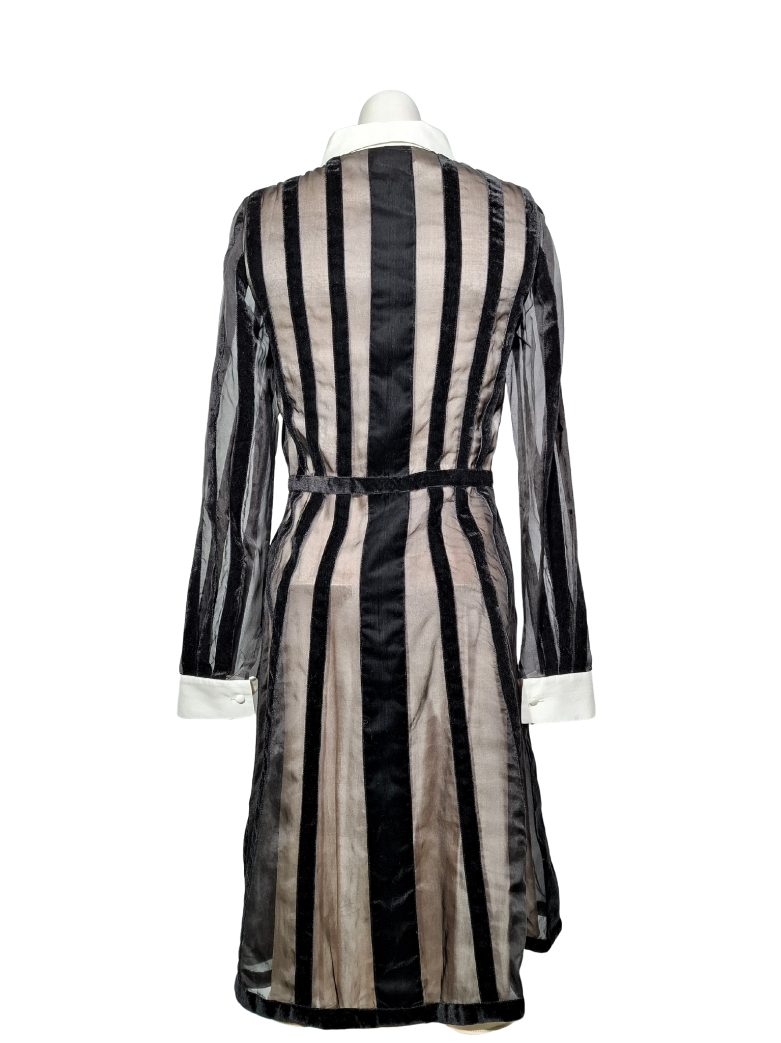 Juoda dryžuota suknelė, XS