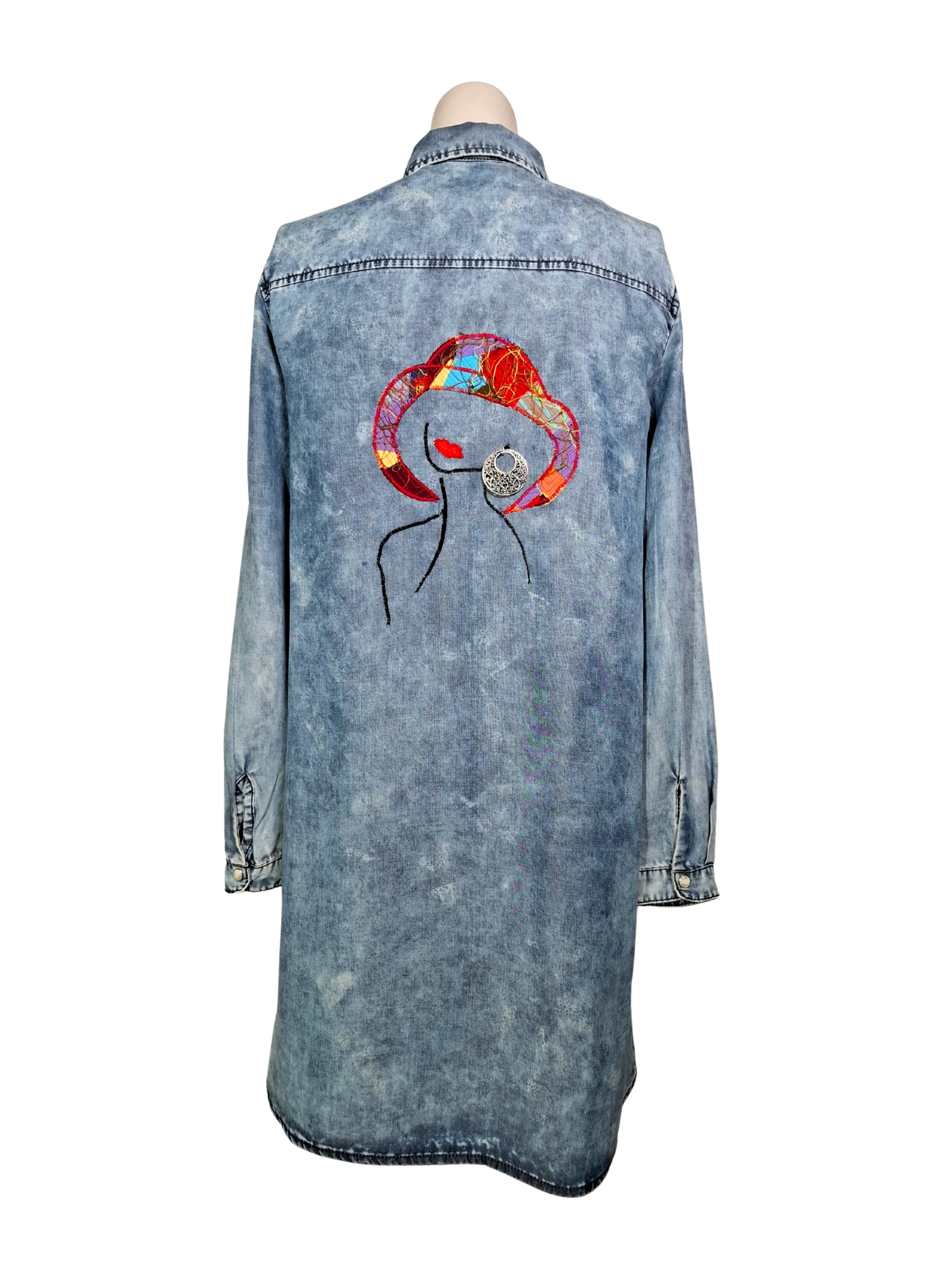 Upcycled by LOOPTEX šviesiai mėlyna palaidinė, S