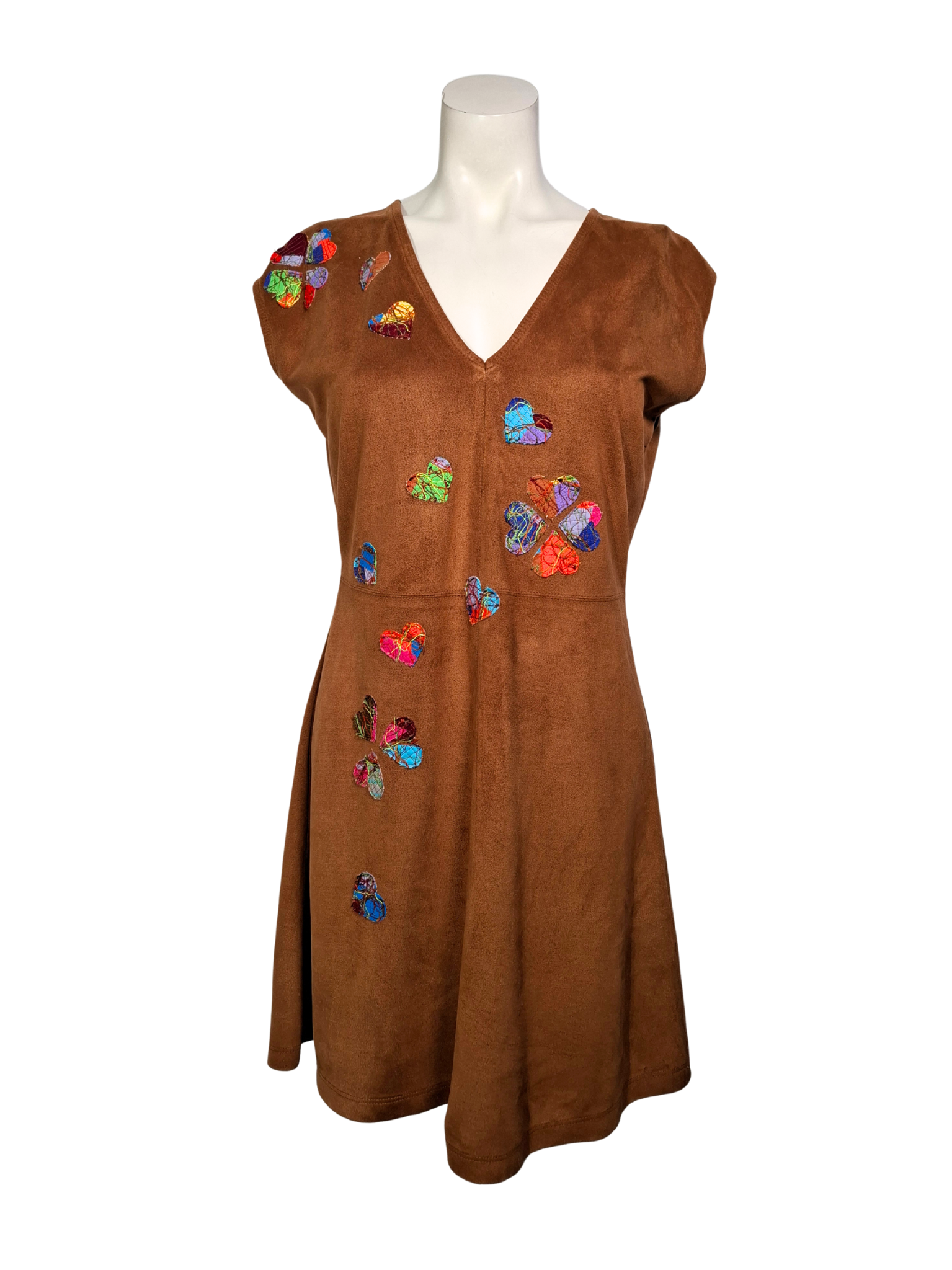 Upcycled by LOOPTEX ruda suknelė, M