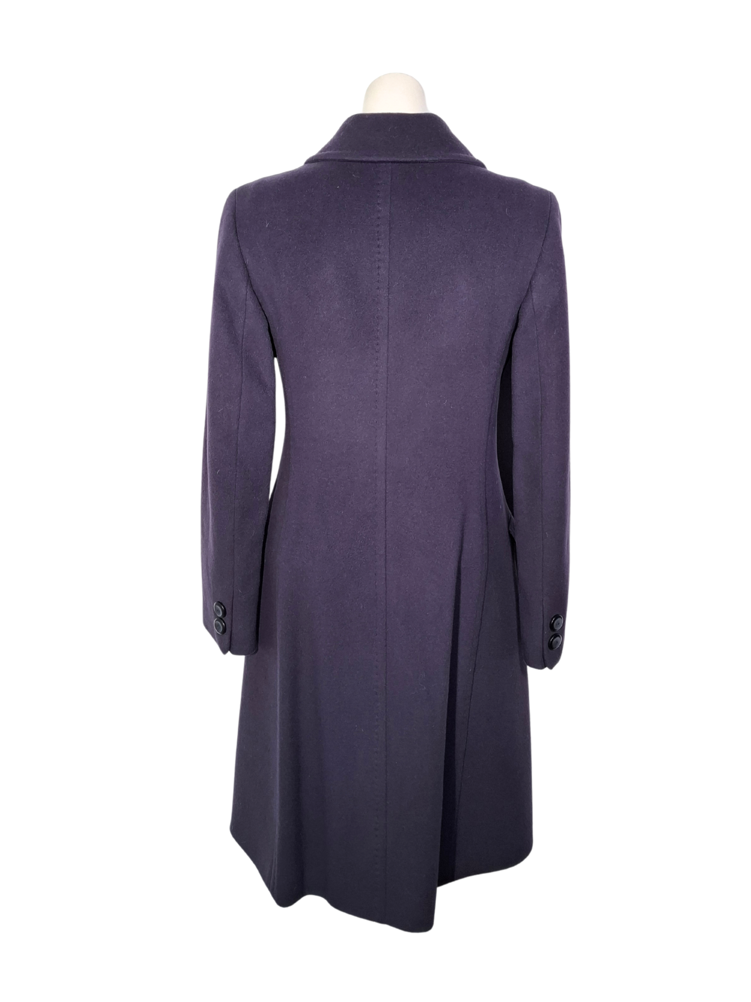 Tamsiai mėlynas vilnonis LELIJA paltas, S