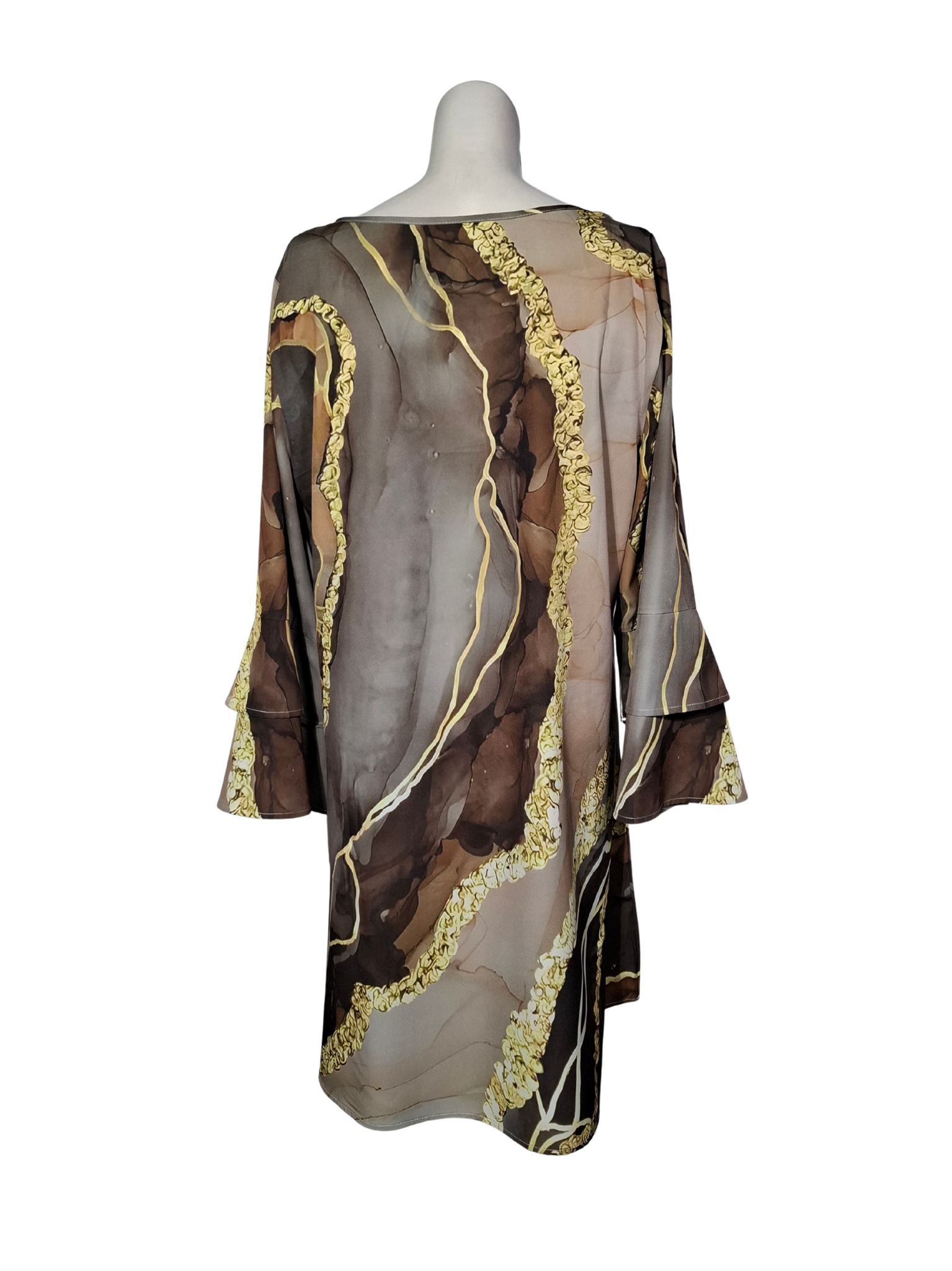 Įvairiaspalvė raštuota palaidinė, XXL