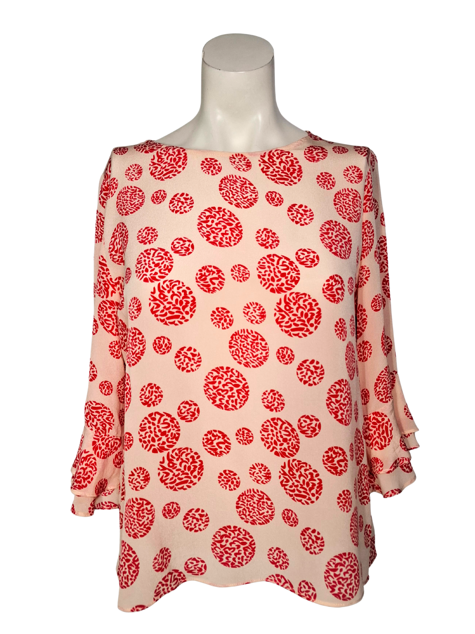 Rožinė raštuota palaidinė, L