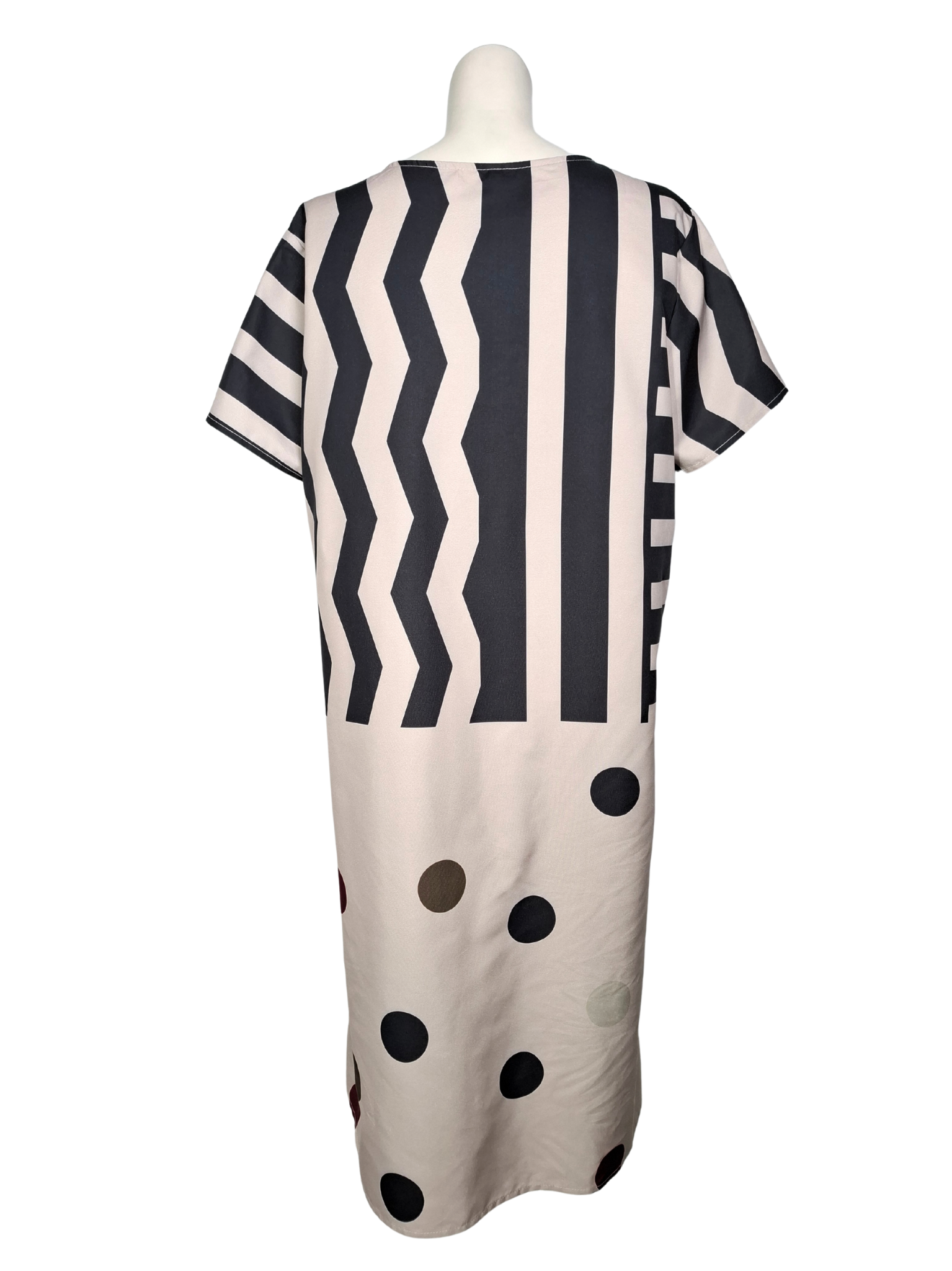 Smėlio spalvos raštuota suknelė, XL