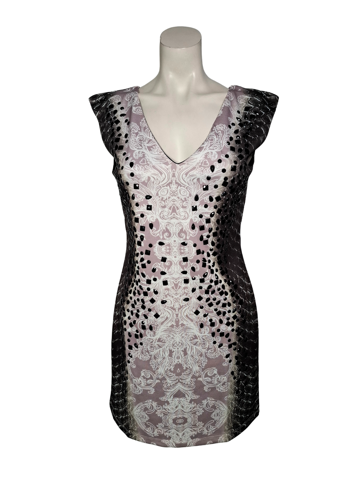 Įvairiaspalvė raštuota FLAMANT ROSE suknelė, NAUJA, M