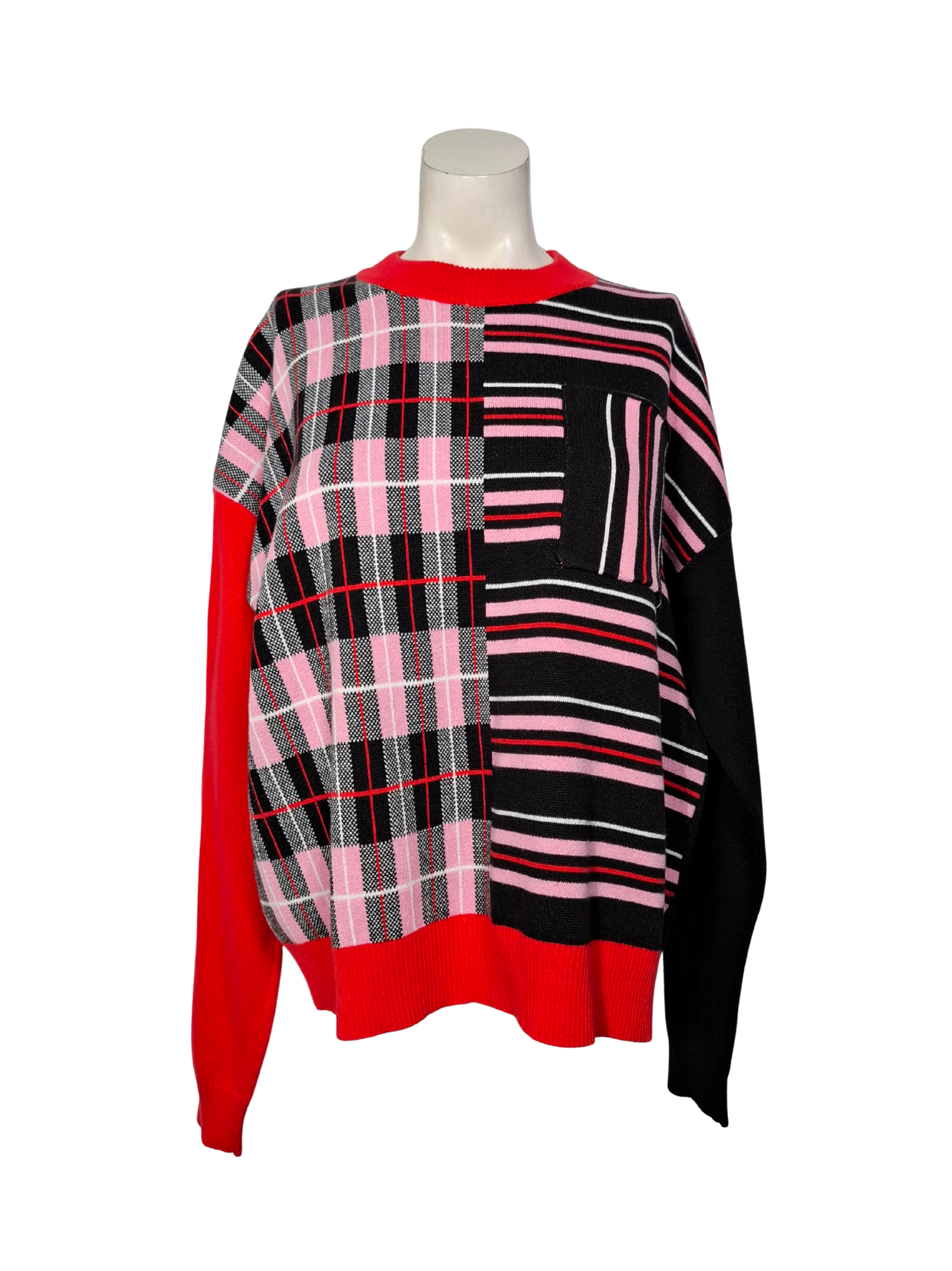 Įvairiaspalvis raštuotas LABELRAIL X HANA CROSS megztinis, M