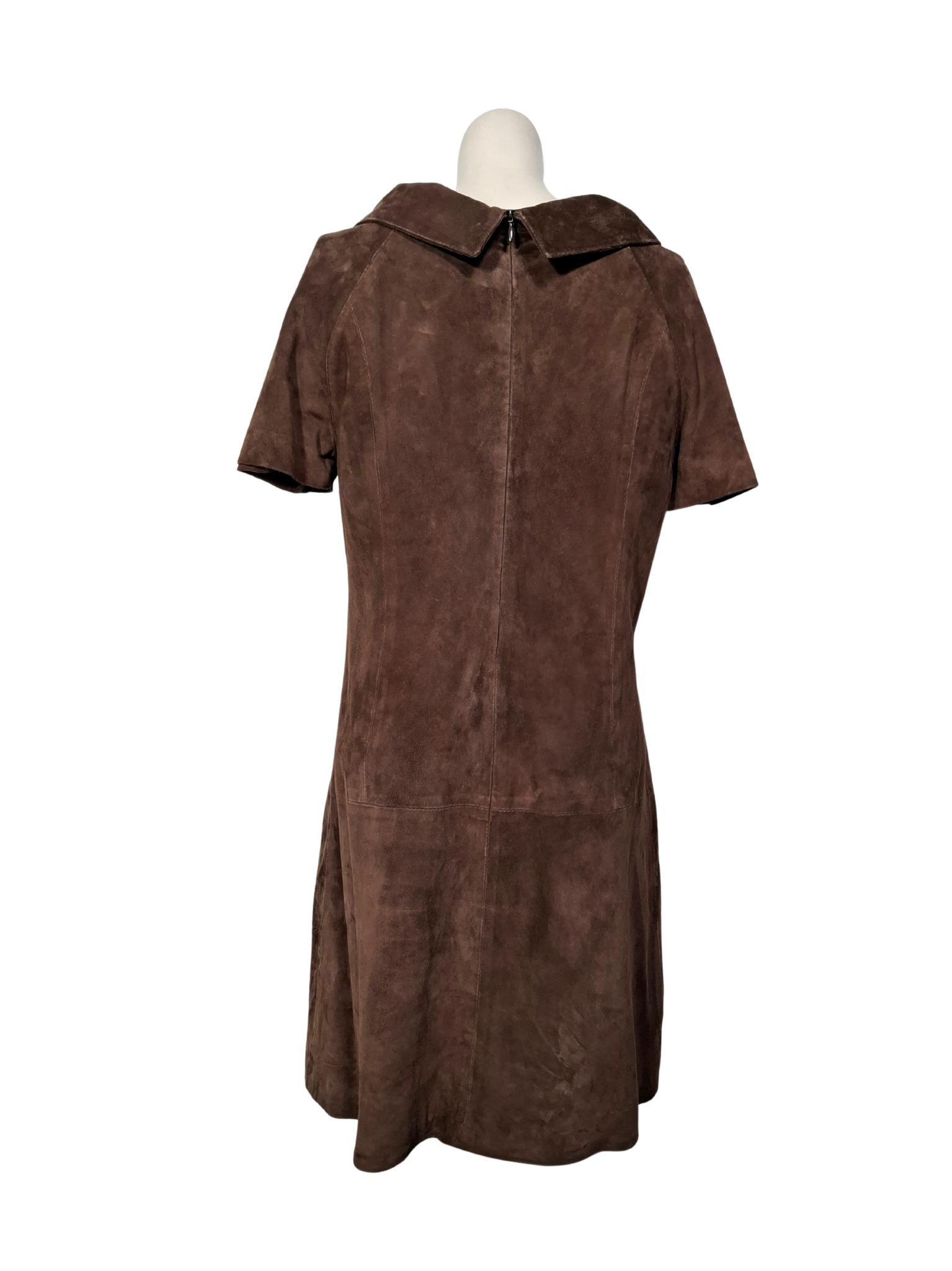 Ruda odinė VILNIAUS KAILIAI suknelė, S