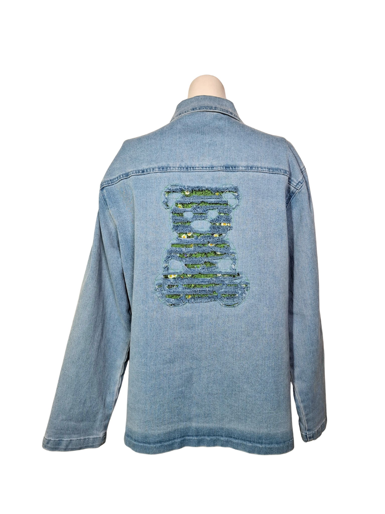 Upcycled by LOOPTEX mėlynas džinsinis švarkas, XL