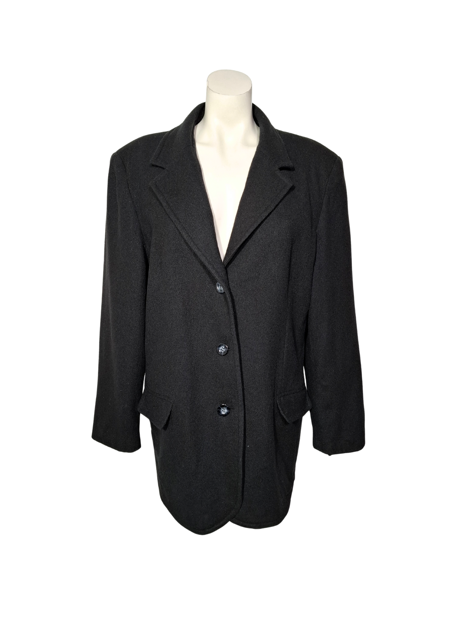 Juodas vilnonis vintažinis WORTHINGTON švarkas, L