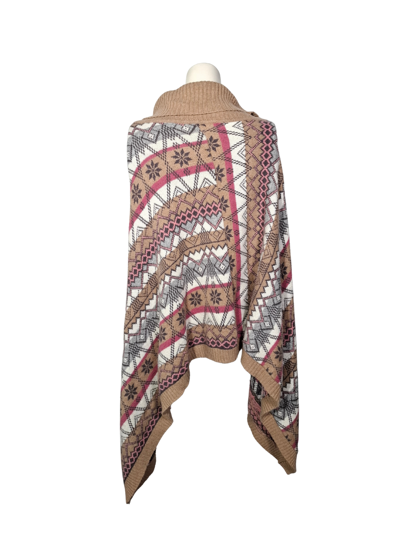 Įvairiaspalvos raštuotas COLOURS OF THE WORLD pončas, S/M