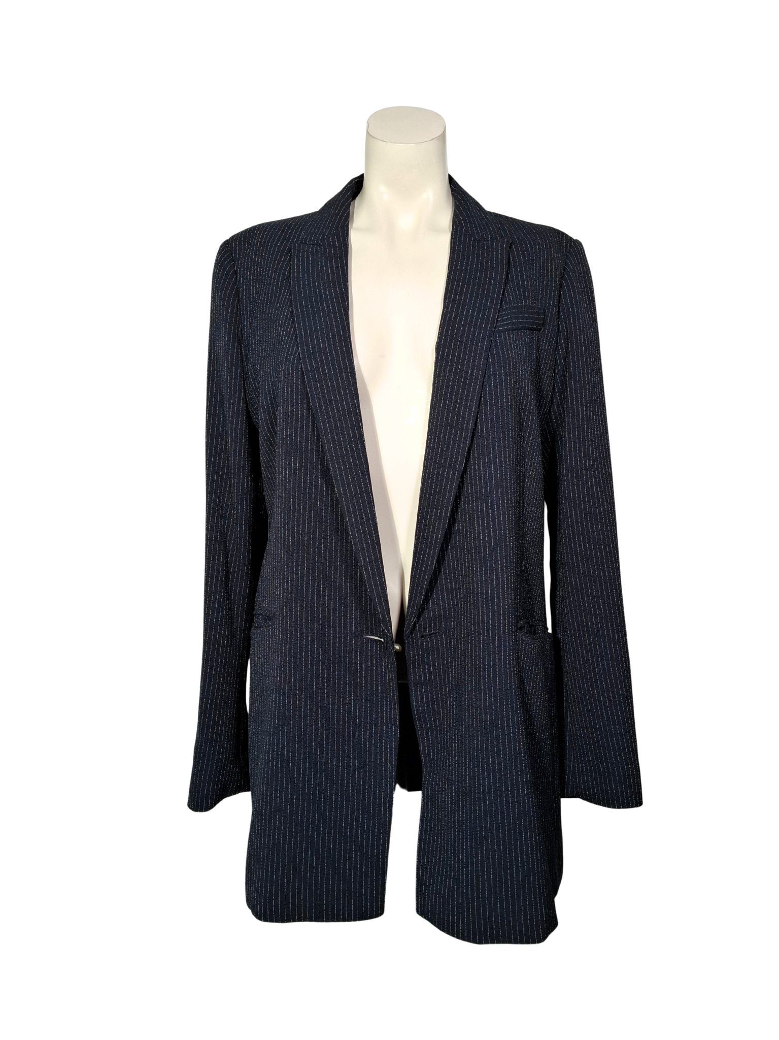 Mėlynas dryžuotas ESPRIT švarkas, M