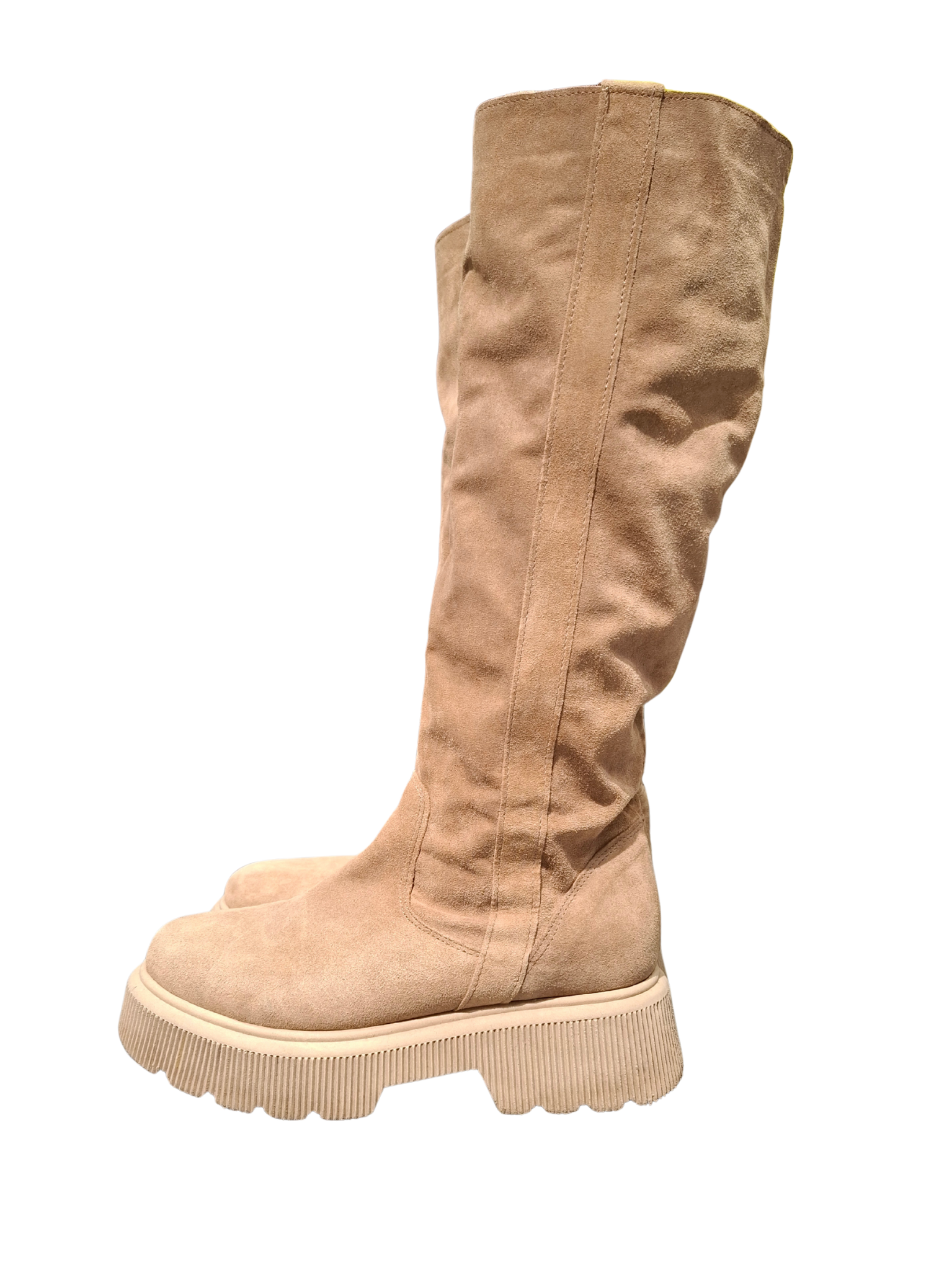 Smėlio spalvos BALDININI ilgaauliai batai, 38 dydis