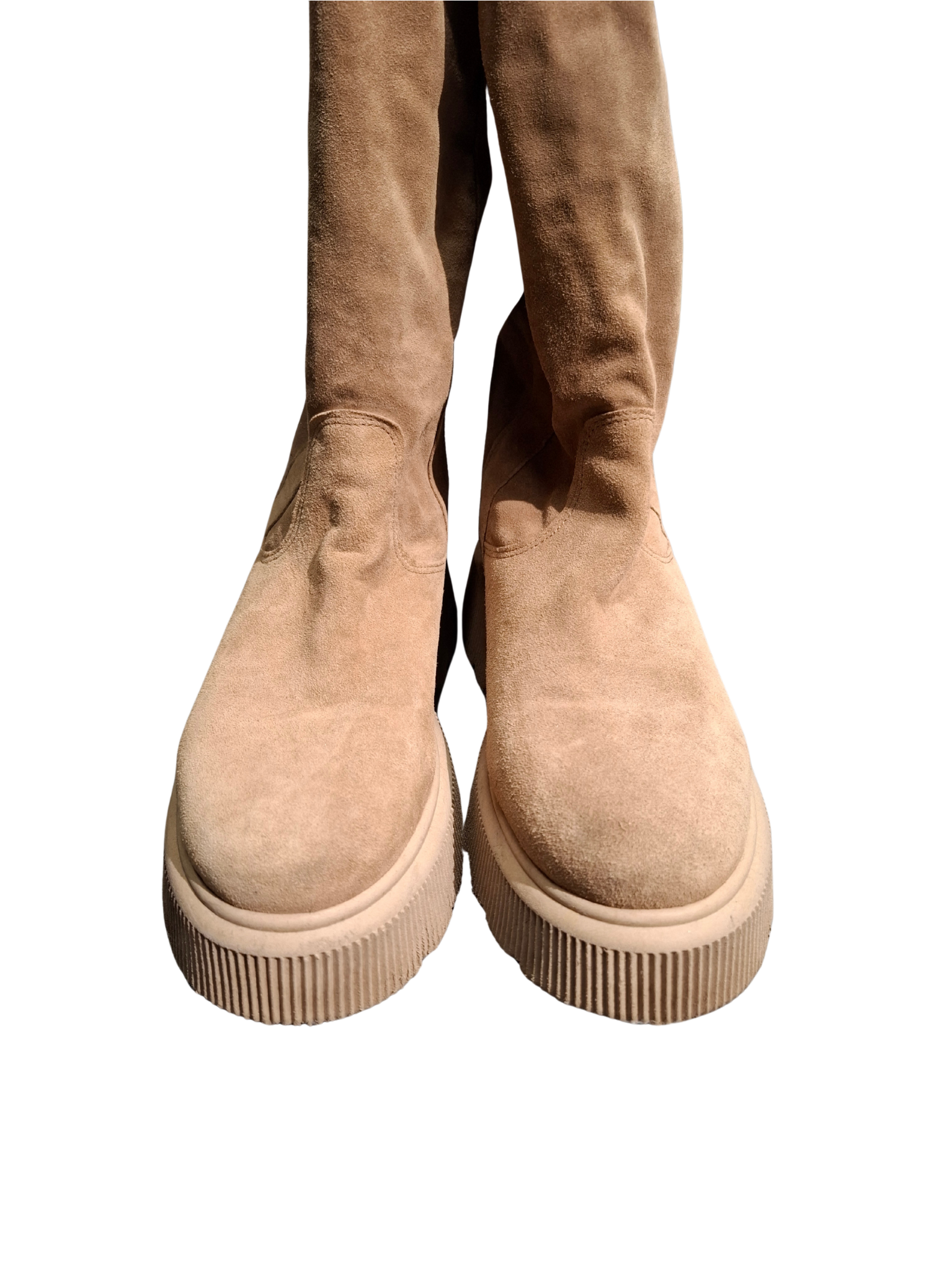 Smėlio spalvos BALDININI ilgaauliai batai, 38 dydis