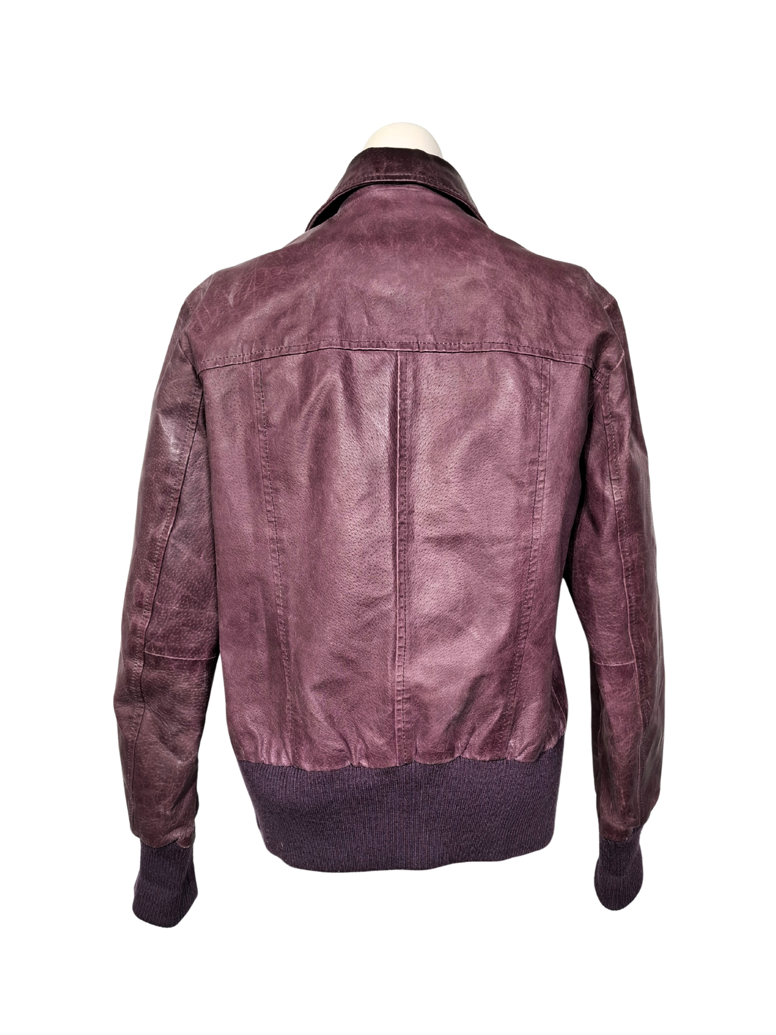 Violetinė odinė TOM TAILOR striukė, M