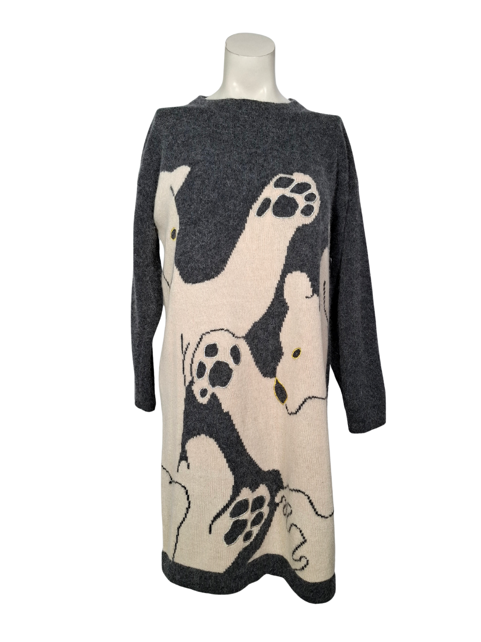 Pilka vilnonė BLUE SEVEN suknelė, M