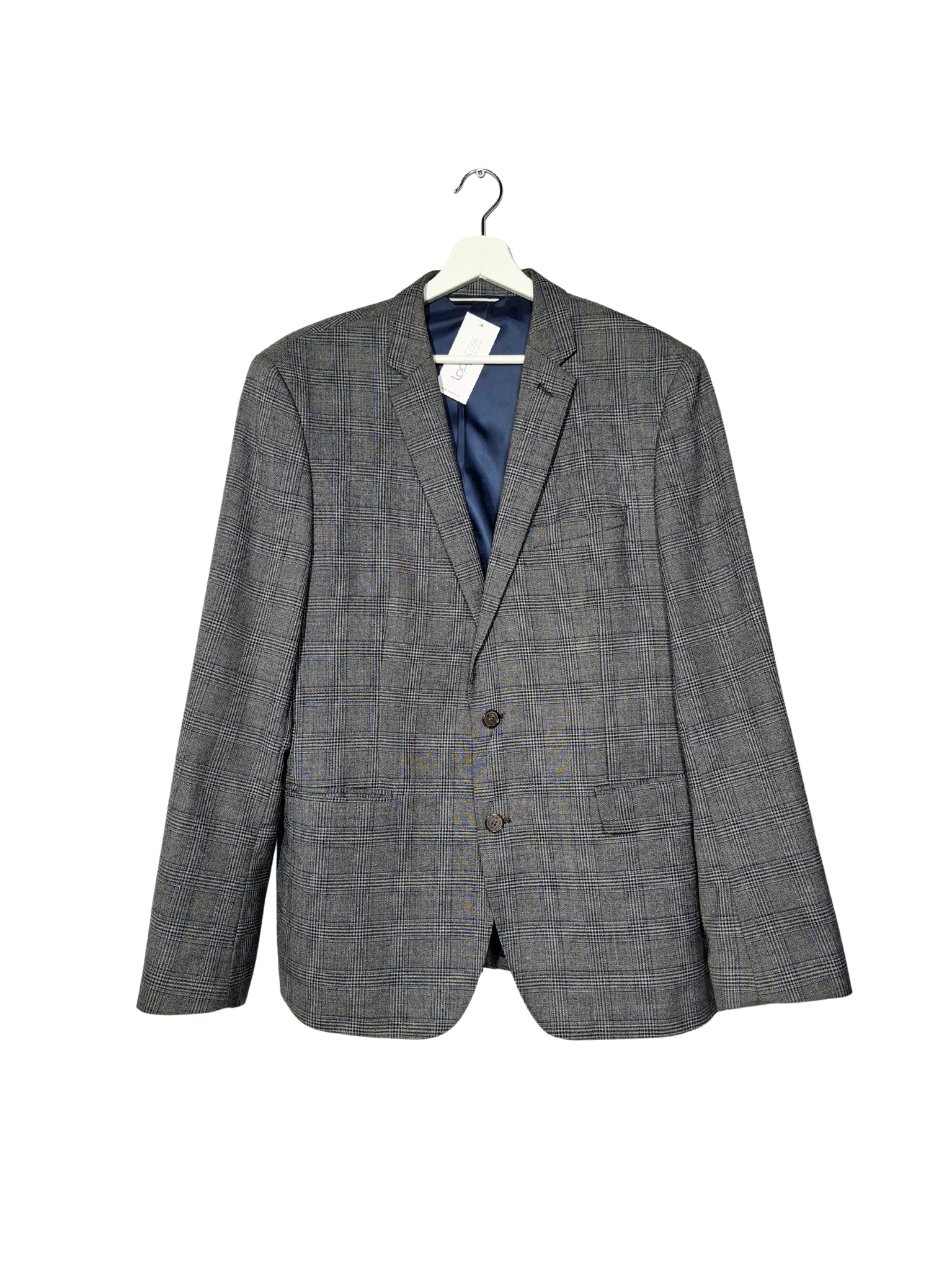 Pilkas languotas FORECAST švarkas, XL