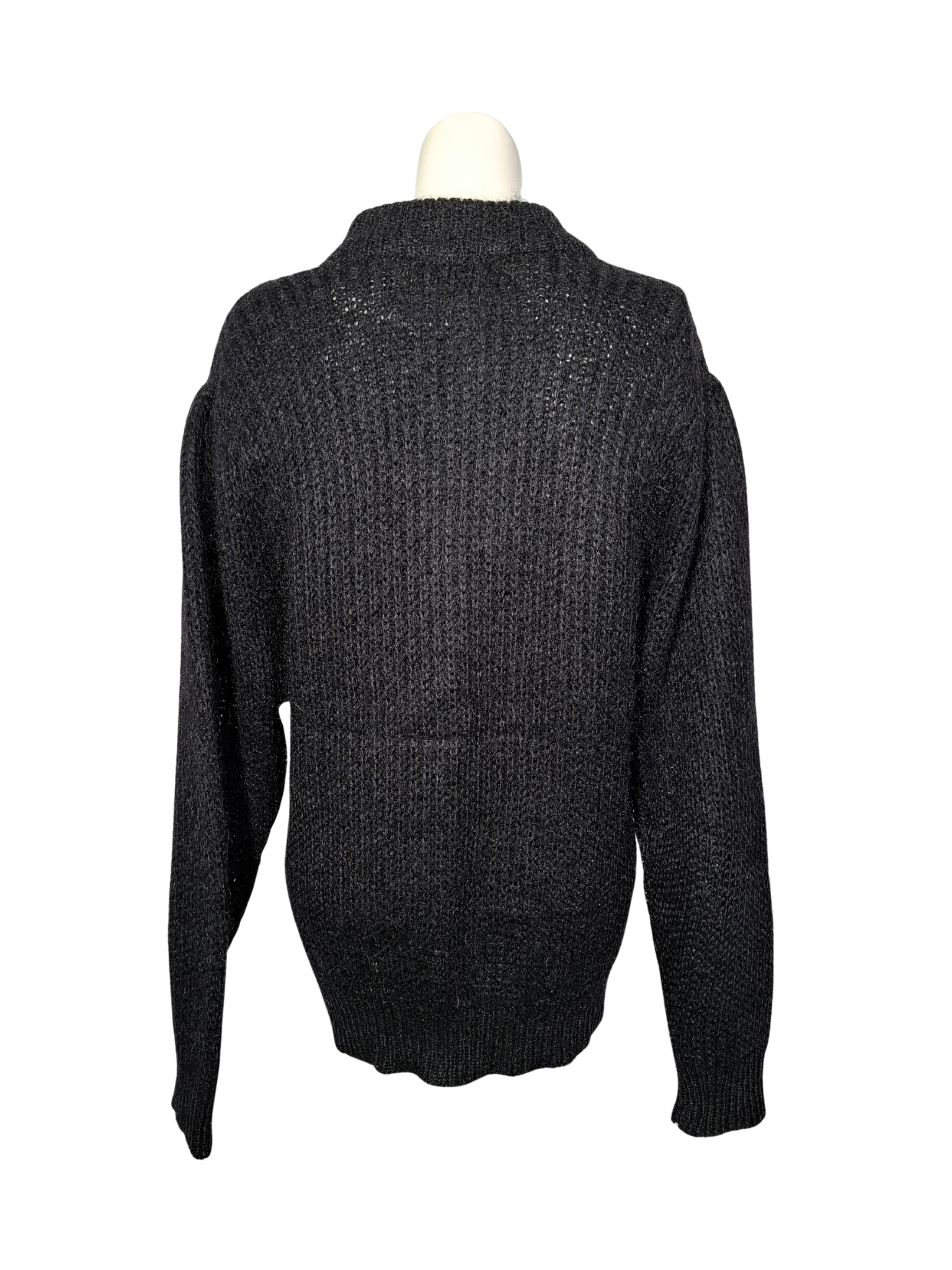 Juodas vintažinis KNIT ONE megztinis, M