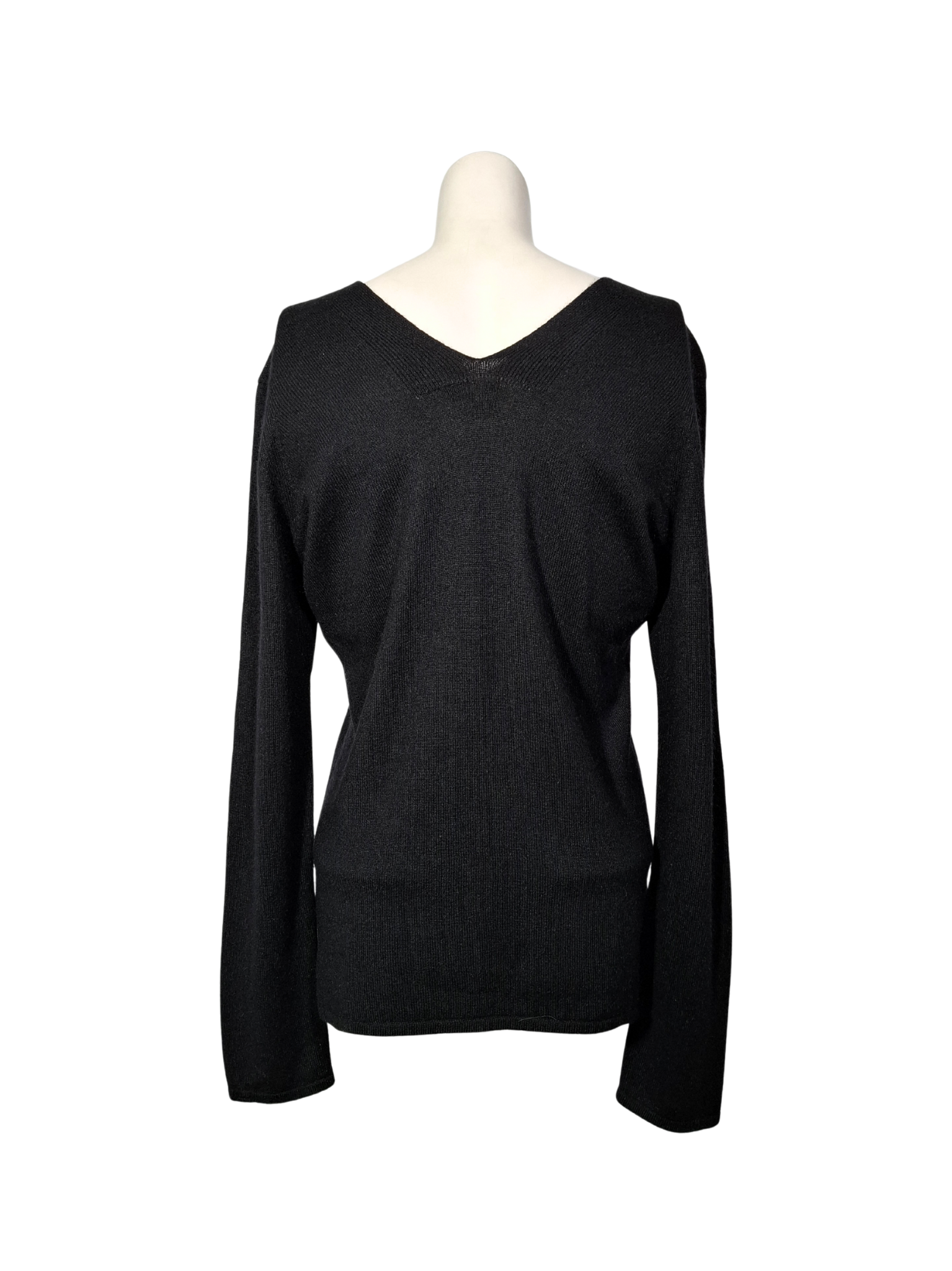 Juodas LAURA STEIN megztinis su šilku, M