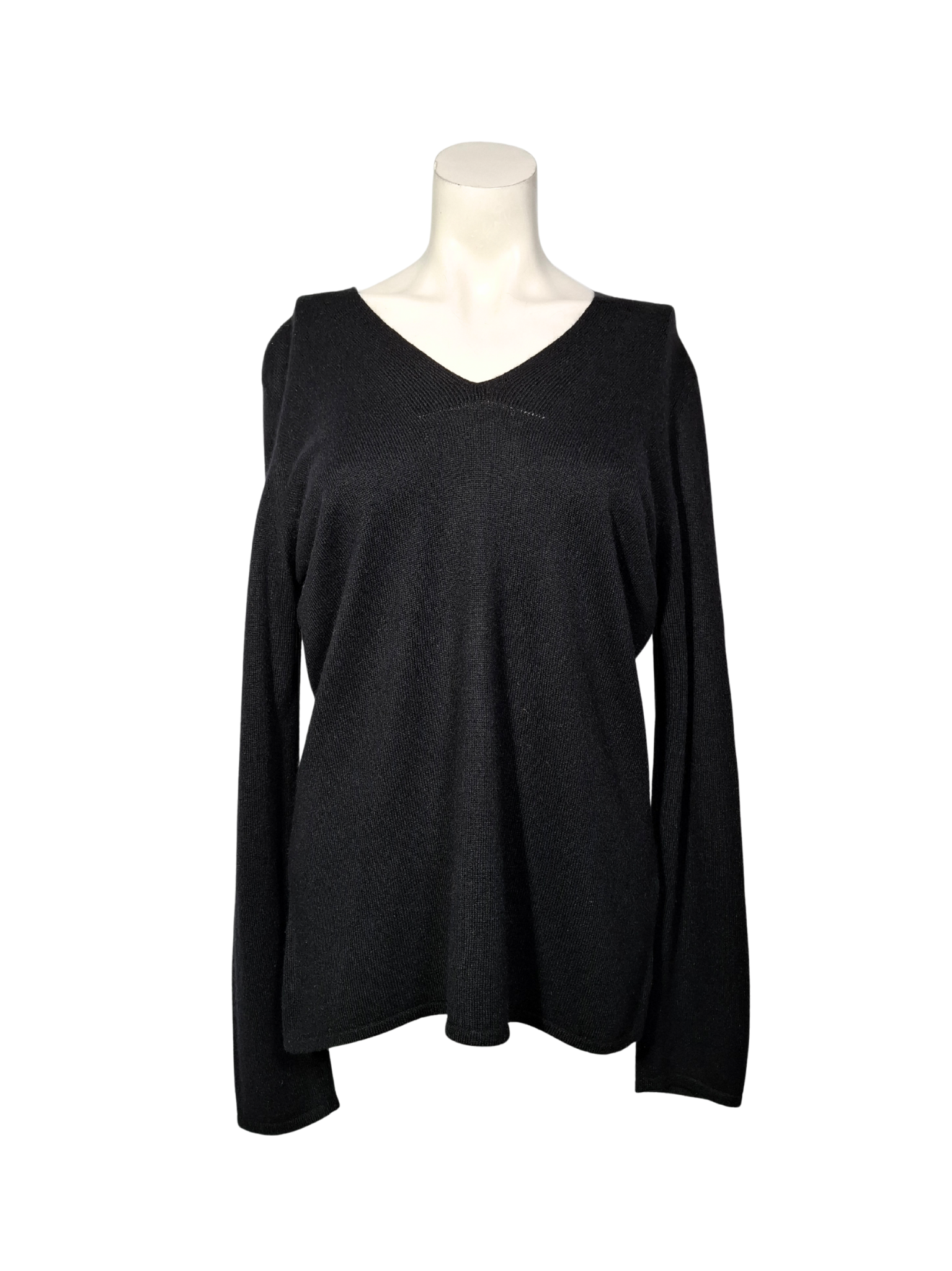 Juodas LAURA STEIN megztinis su šilku, M