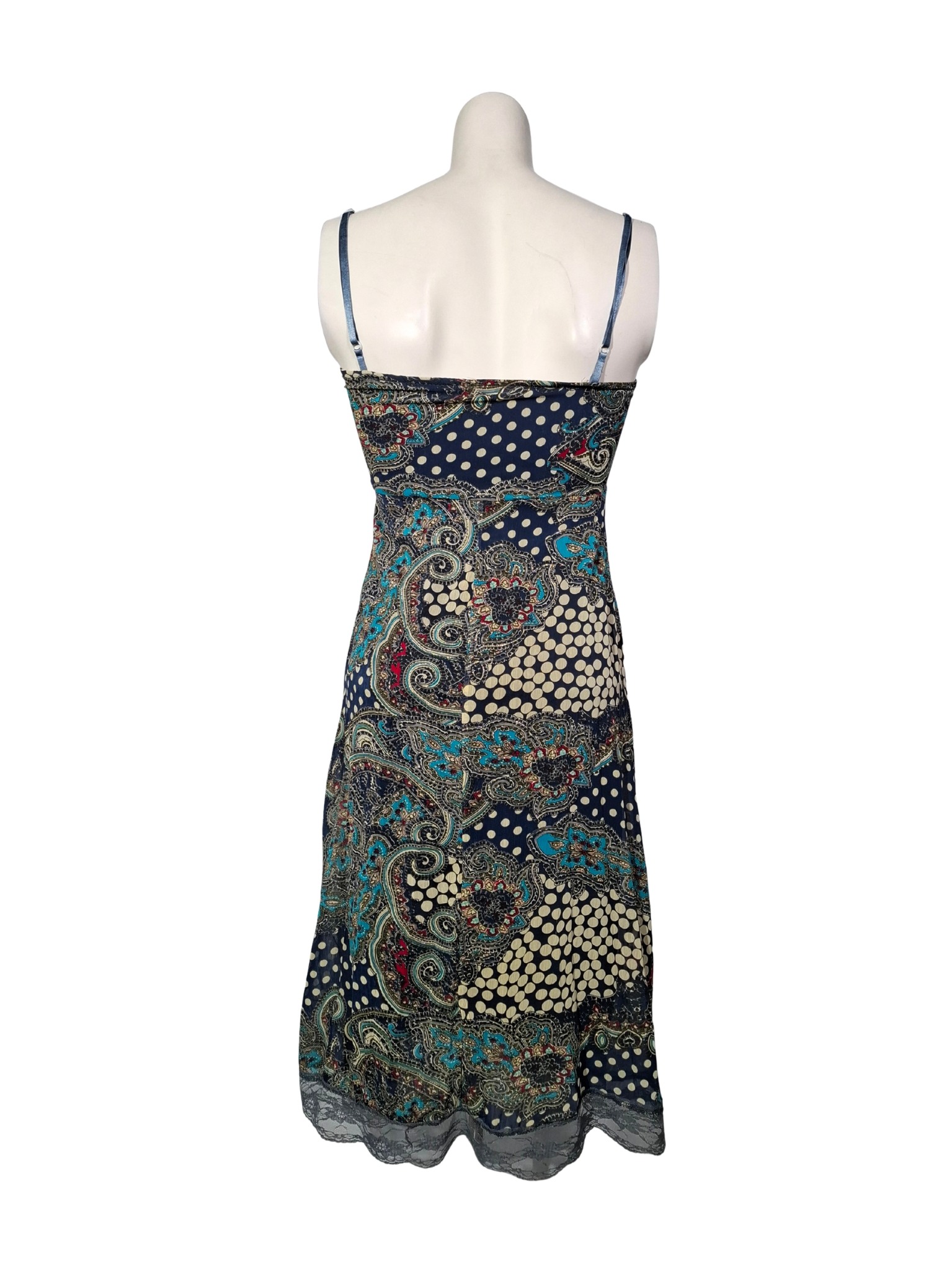 Įvairiaspalvė raštuota suknelė, XS