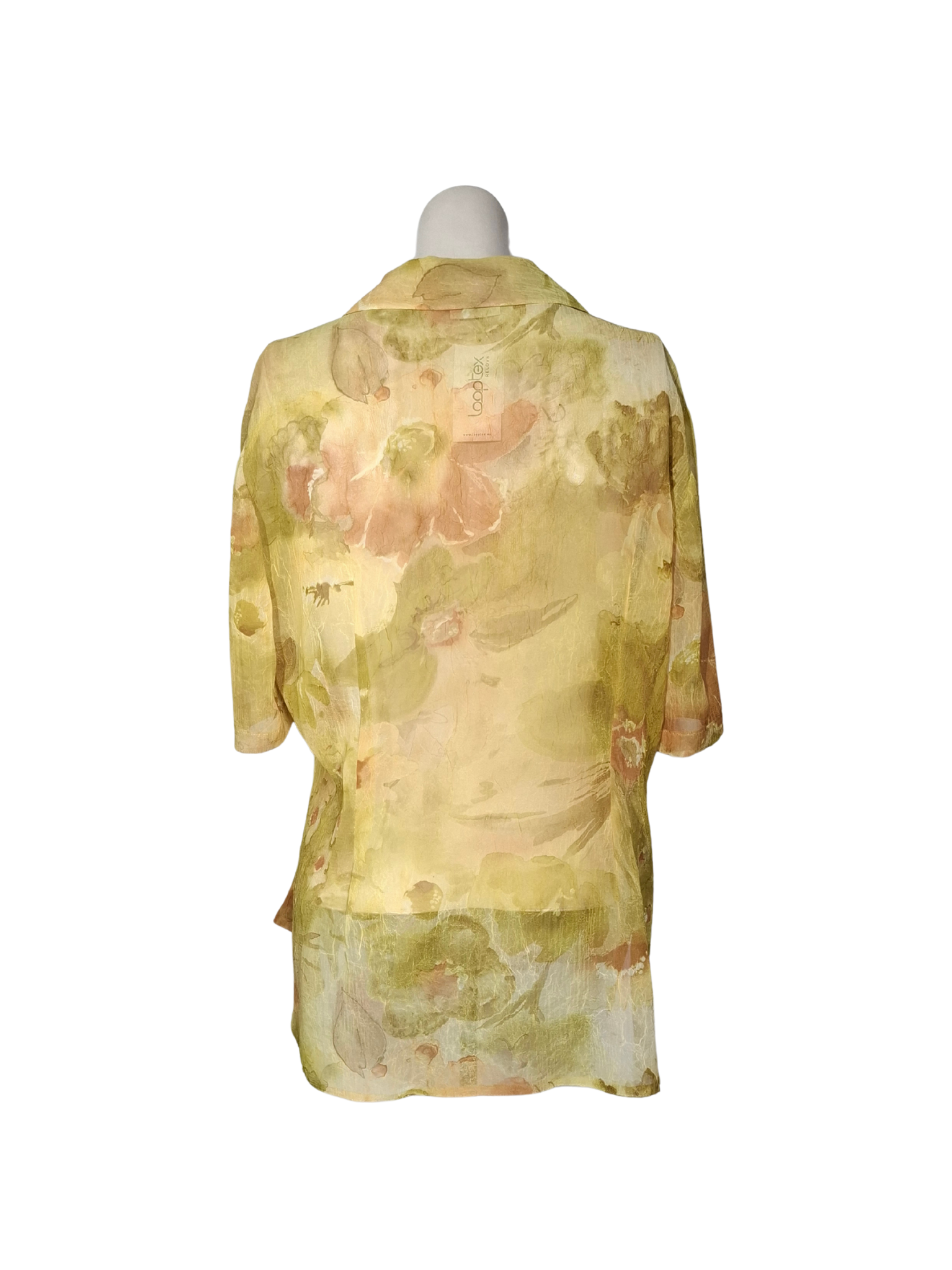 Žalia raštuota vintažinė DANBES palaidinė, 3XL