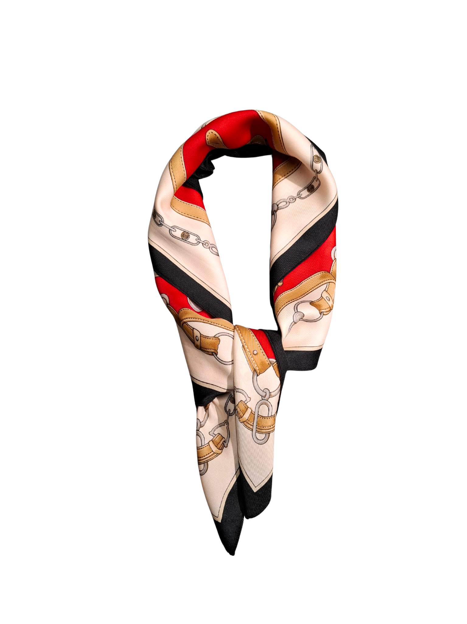 Įvairiaspalvė raštuota skarelė